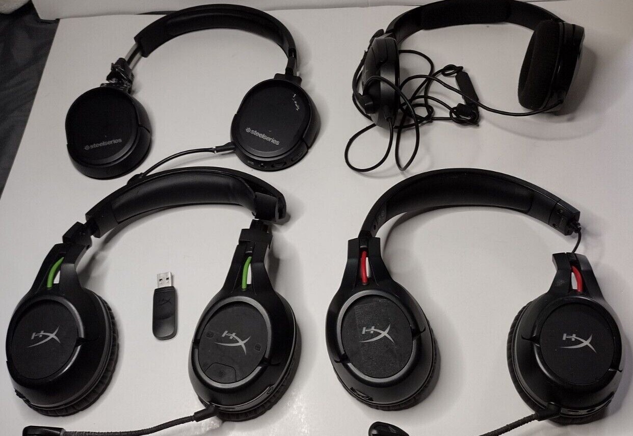 Collection of 16 HyperX Cloud Flight, Stinger, Turtle Beach & Other Headsets