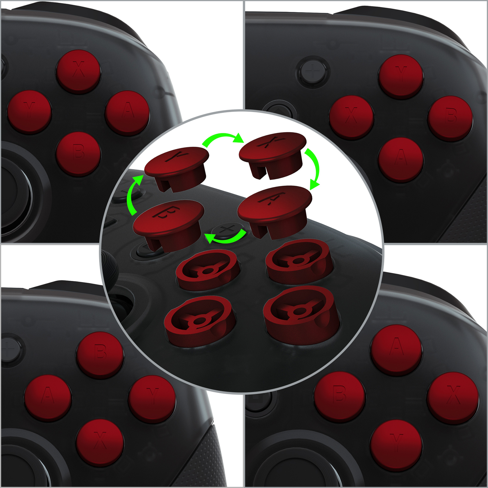 Swappable Interchangeable ABXY Buttons Custom for Nintendo Switch Pro Controller