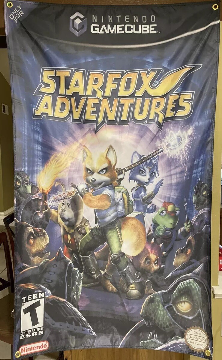Starfox Adventures 5ft Flag Nintendo Gamecube 2002 Banner Poster