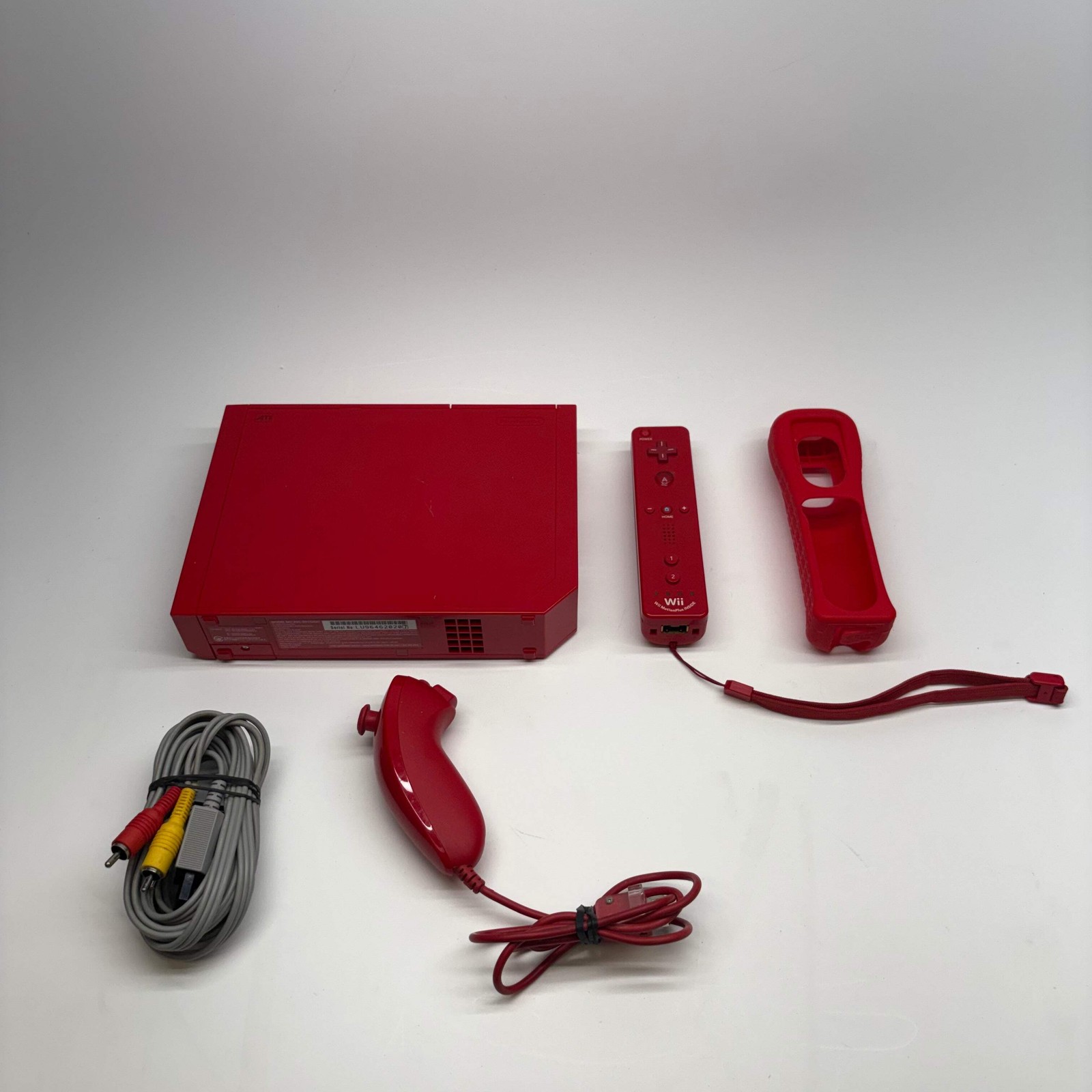 Nintendo Wii Console Gaming System RVL-001 Mario Red Edition