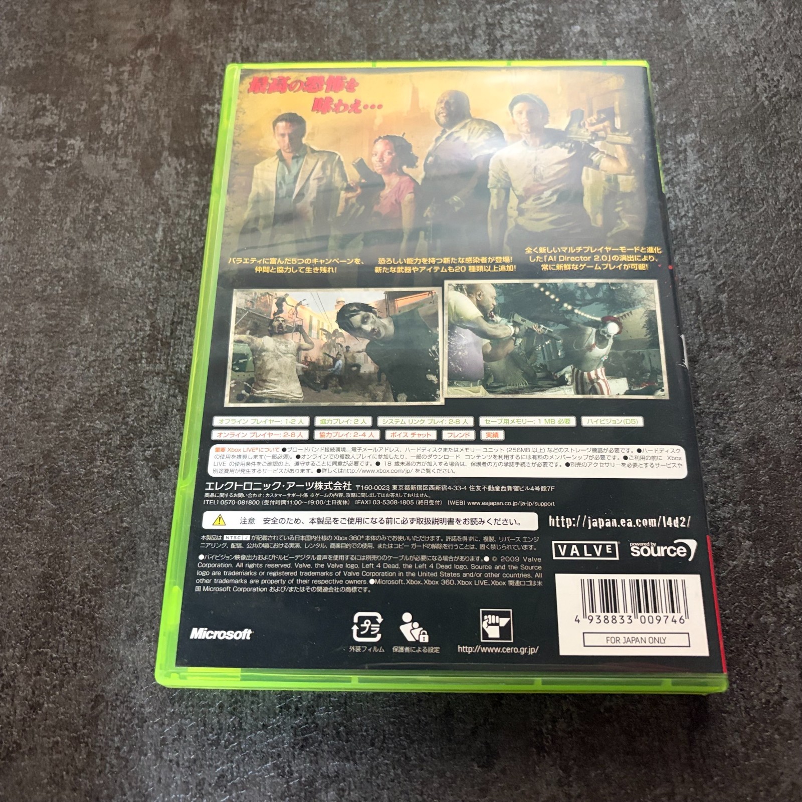 USED Left 4 Dead 2 Original ver Xbox 360 Japanese ver.