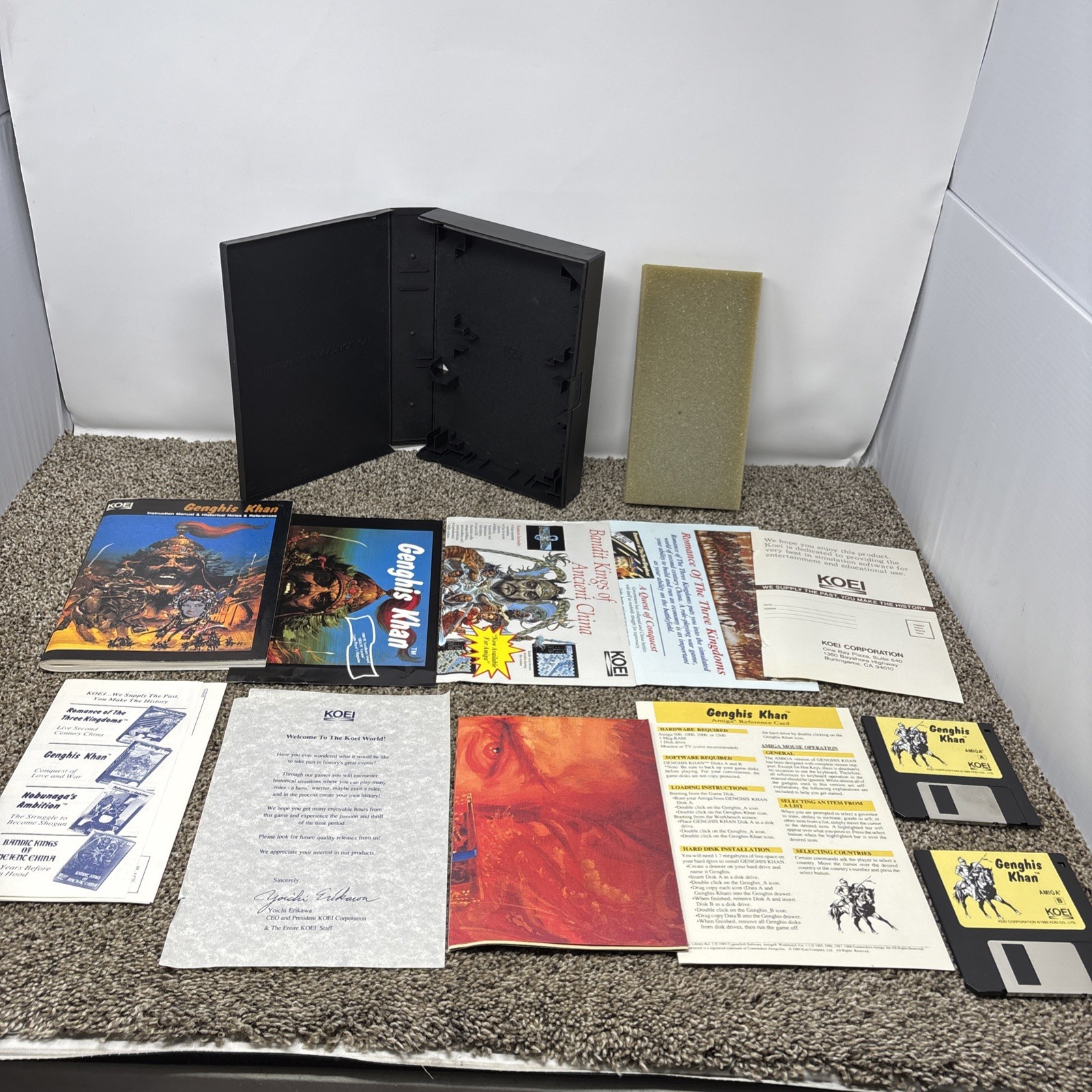 Genghis Khan w/ Manual & Inserts 3.5″ Commodore Amiga Untested