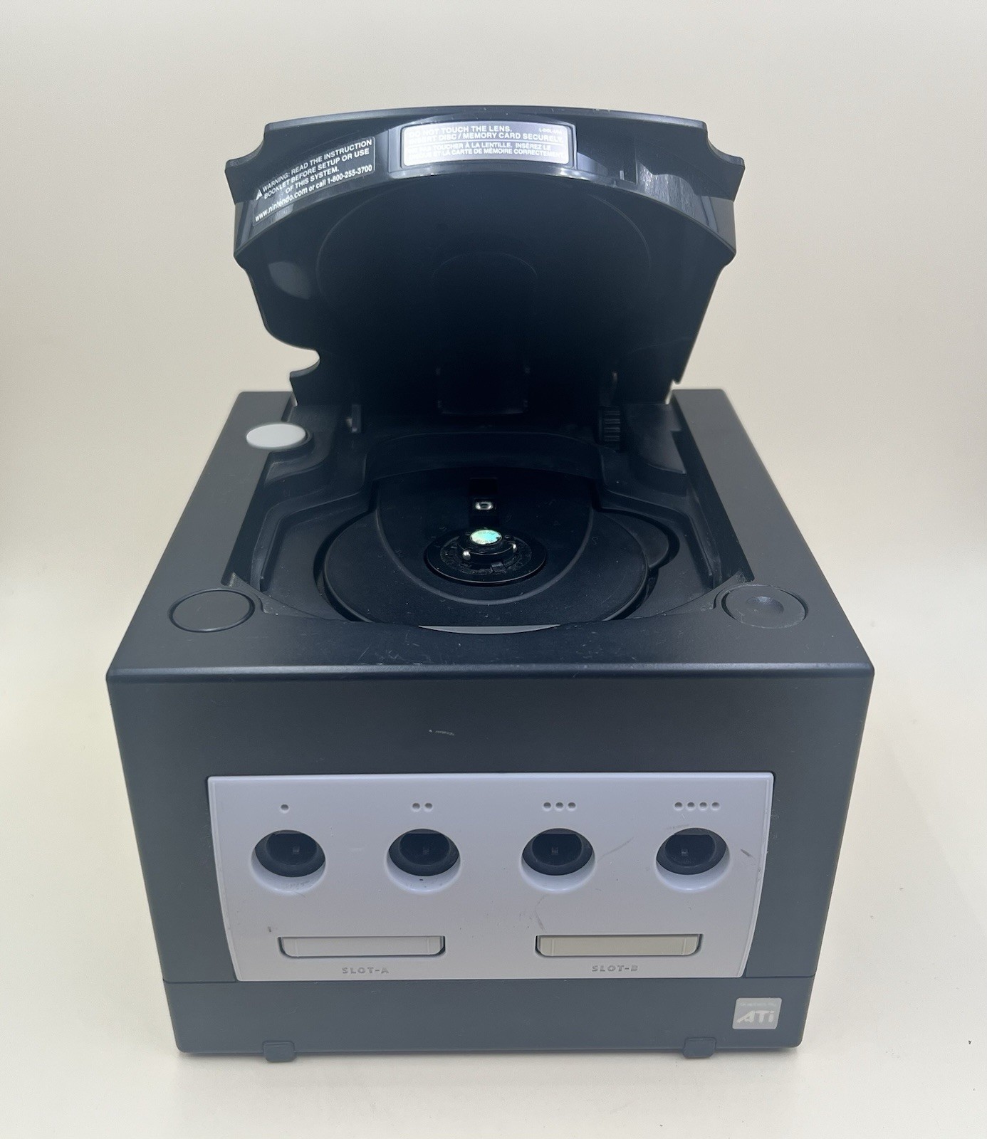 Nintendo GameCube DOL-001 Black Bundle W/ Cords + NEW Controller + AC Adaptor