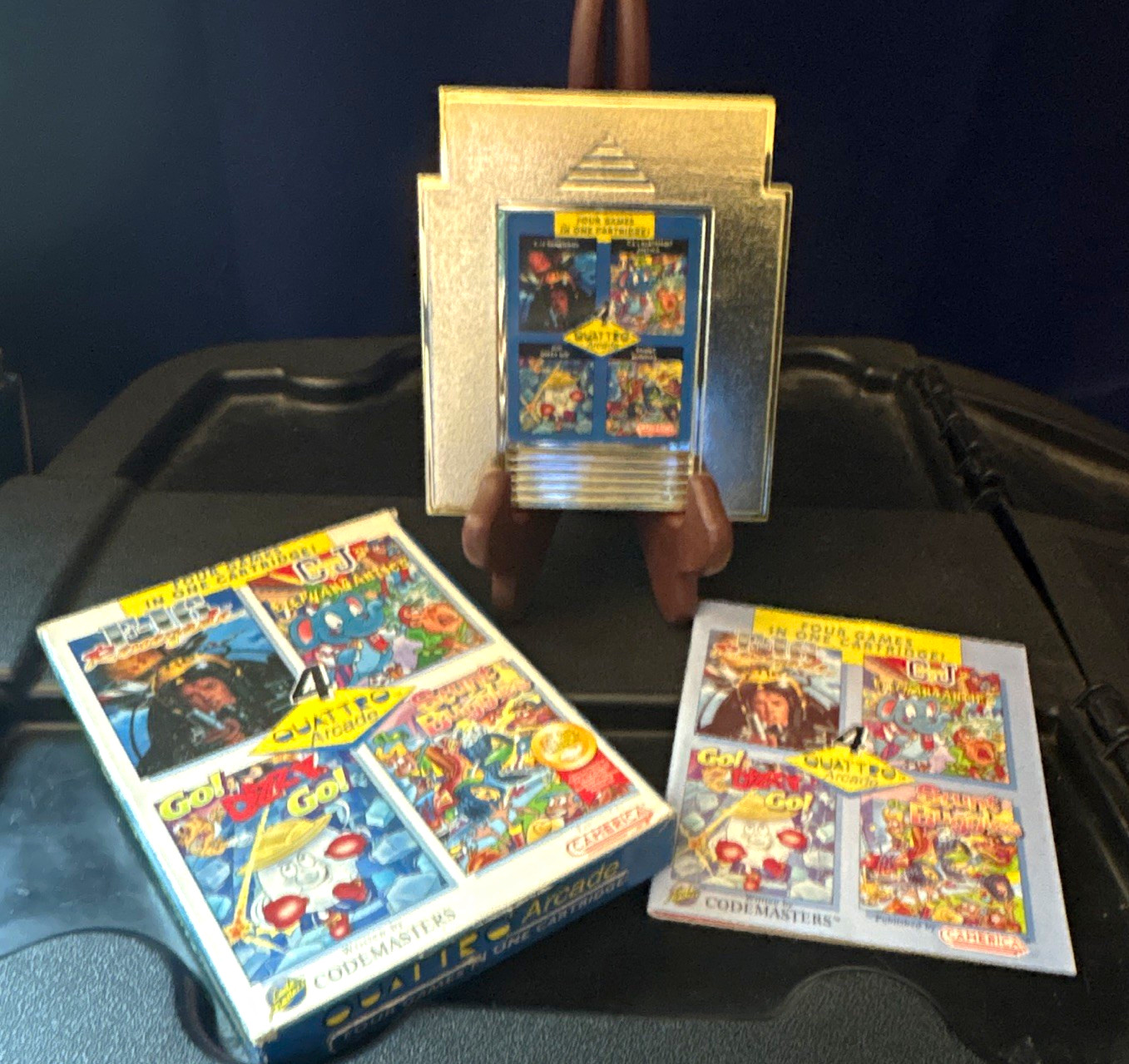 Camerica Quattro Arcade 4-in-1 Original NES Game Cartridge, Manual & Box English