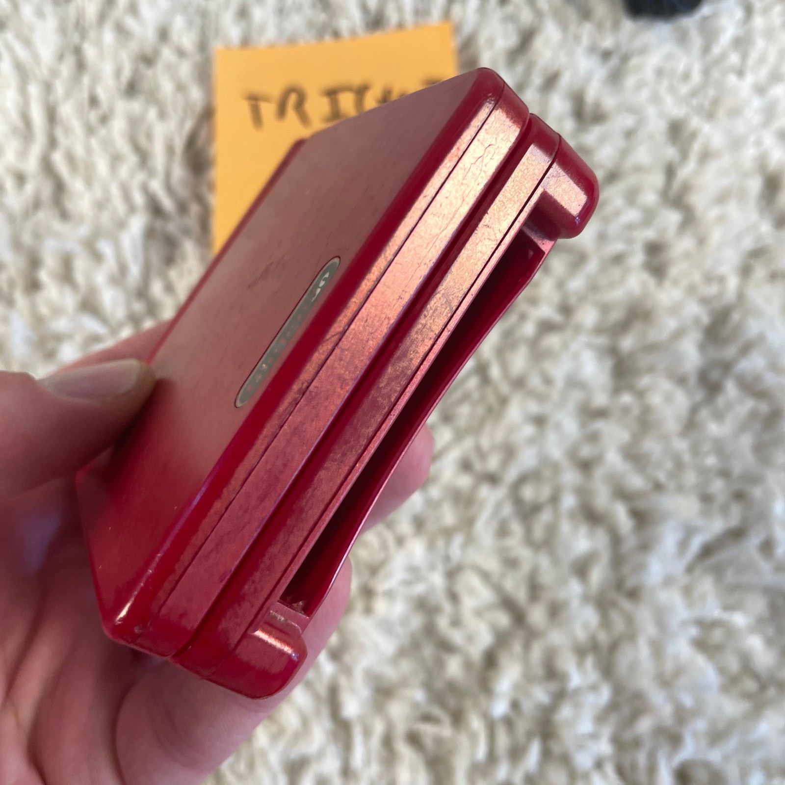 Nintendo Gameboy Advance GBA SP Handheld System Console Flame Red Model AGS-001