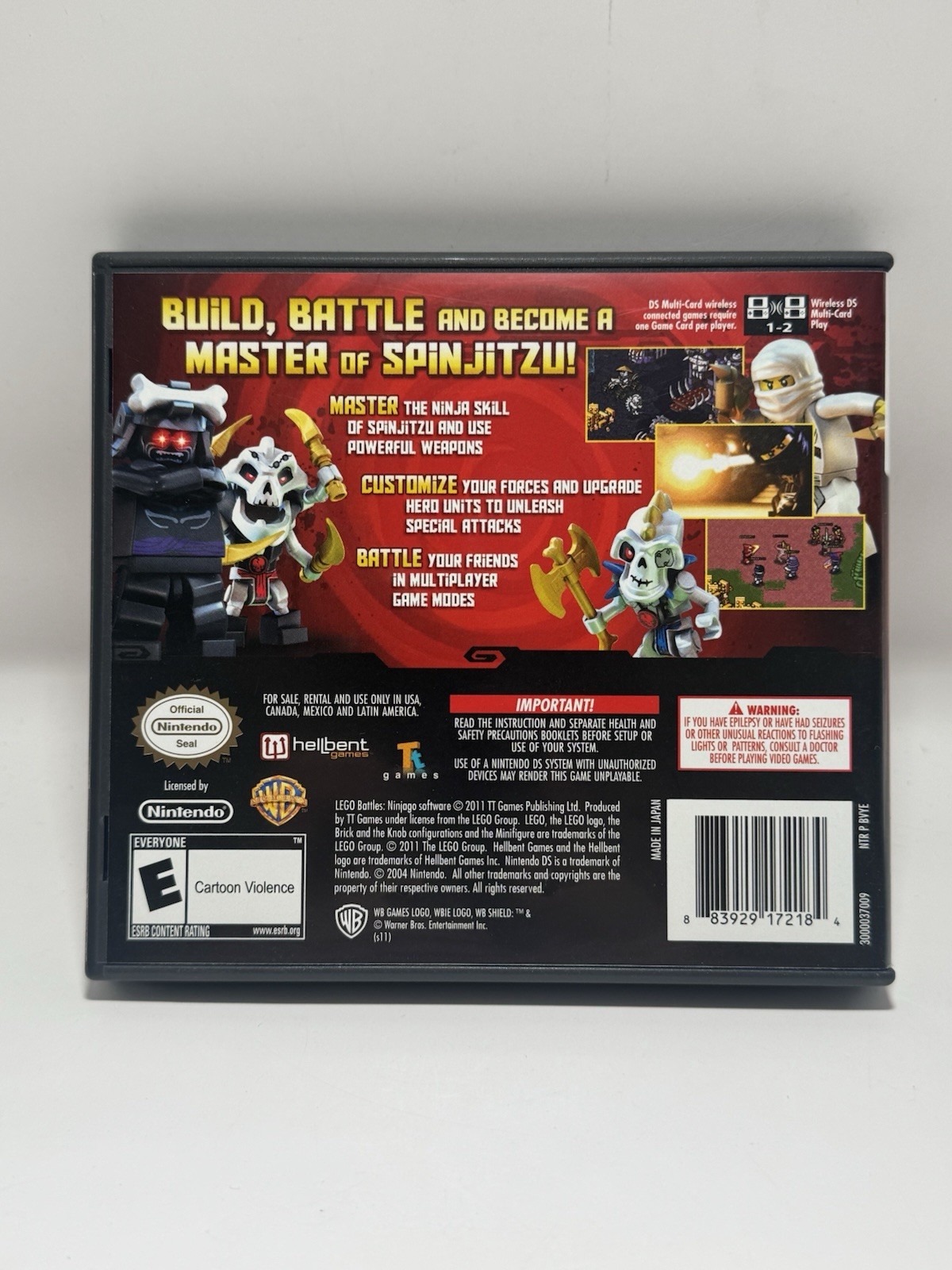 LEGO Battles: Ninjago (Nintendo DS, 2011) Tested Authentic CIB Complete