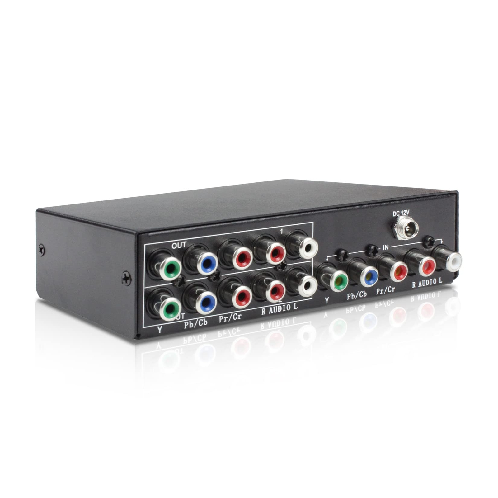 2way Component Video Splitter 1 In 2 Out 1×2 Ypbpr Rca Component Av Splitter Sel