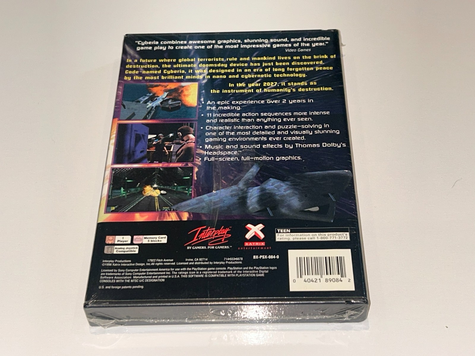 Cyberia (Sony PlayStation 1, 1996) PS1 Longbox Brand New, Factory Sealed