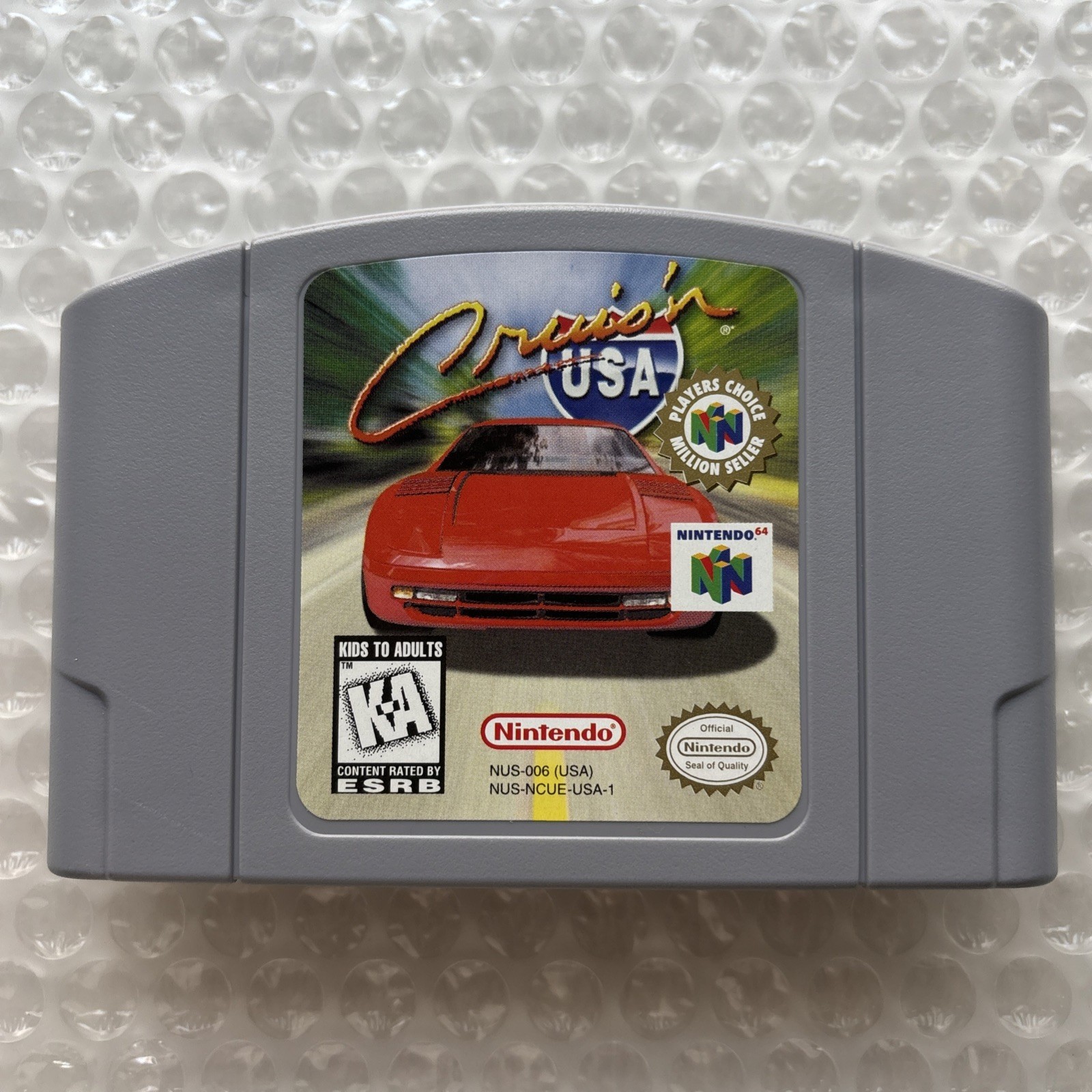 Cruis’n USA N64 Nintendo 64 GameCartridge– Classic Retro Arcade Racing Adventure