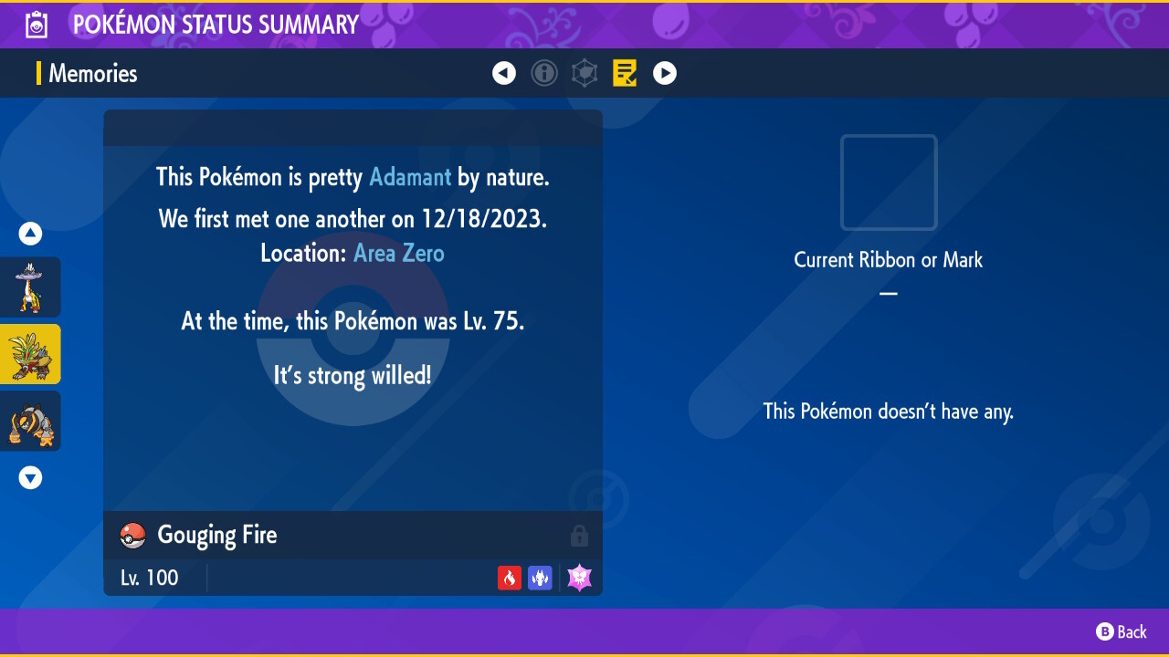 Pokemon Violet Scarlet Gouging Fire batte ready trained best stats Home🌟