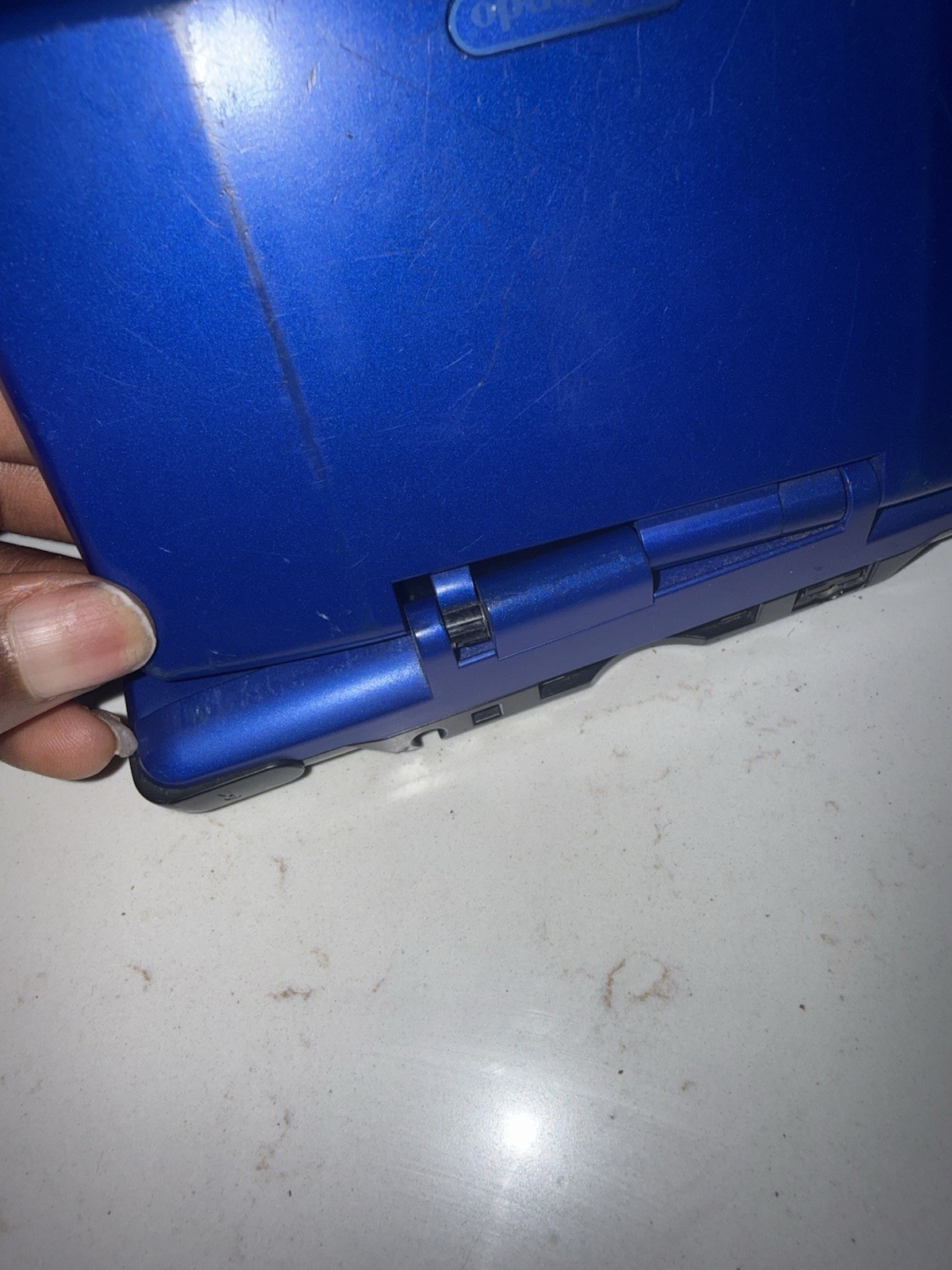 Nintendo DS Launch Edition Electric Blue Handheld System With Chargers. Works
