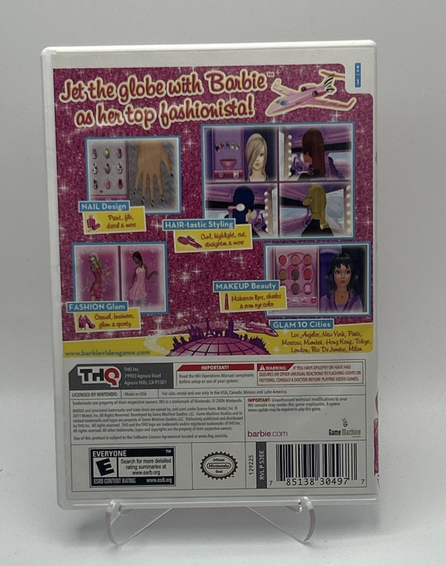 Barbie Jet Set & Style – Nintendo Wii Tested Complete CIB