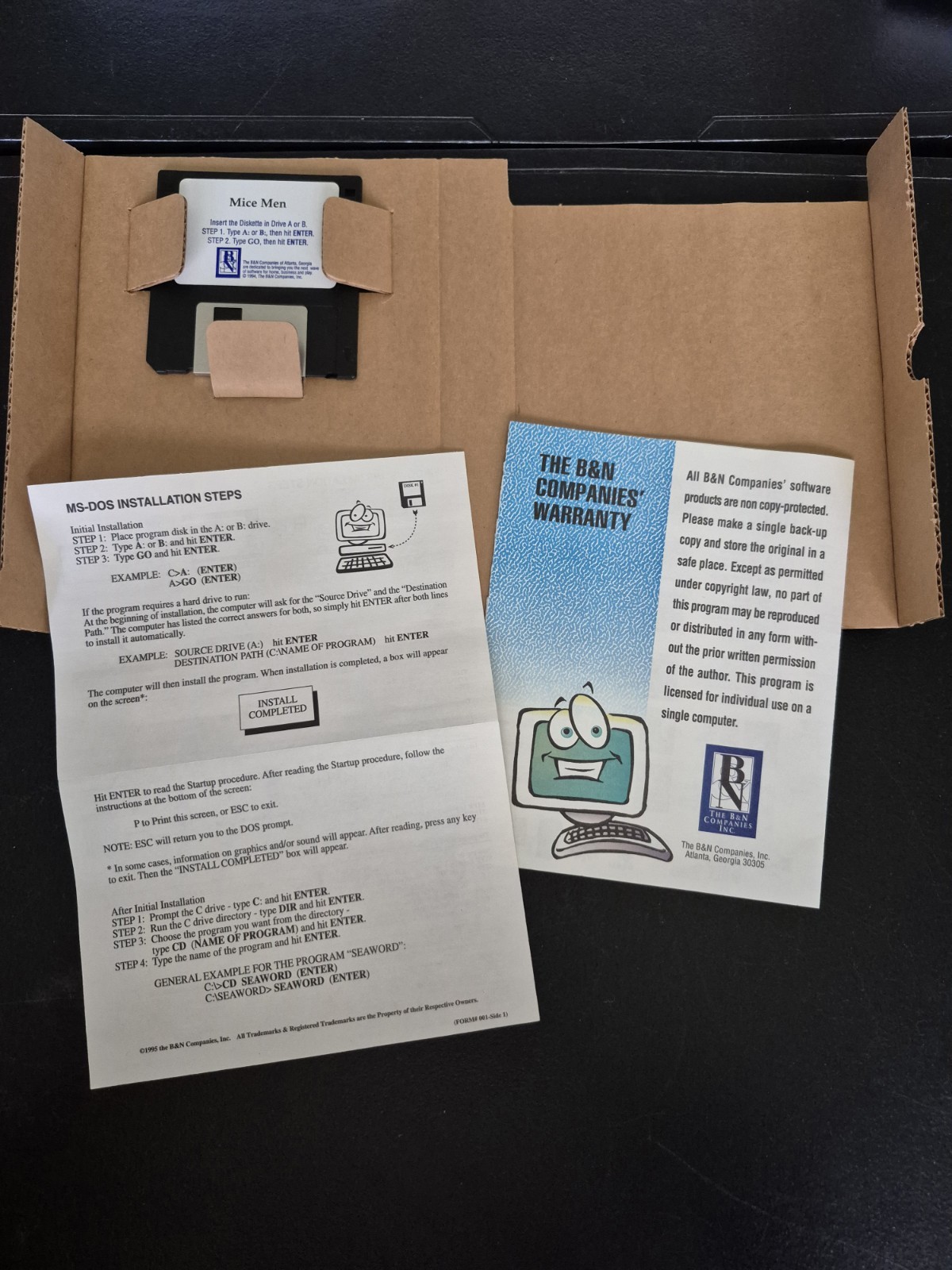 Vintage 1994 Geni U.S. Mice Men PC Game 3.5″ Diskette