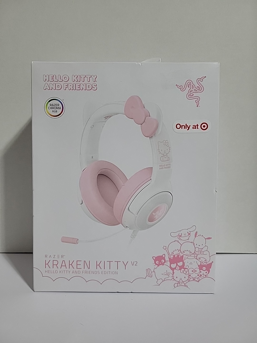 Razer Kraken Kitty V2 Wired USB A Gaming Headset with Kitty Ears and Chroma RGB