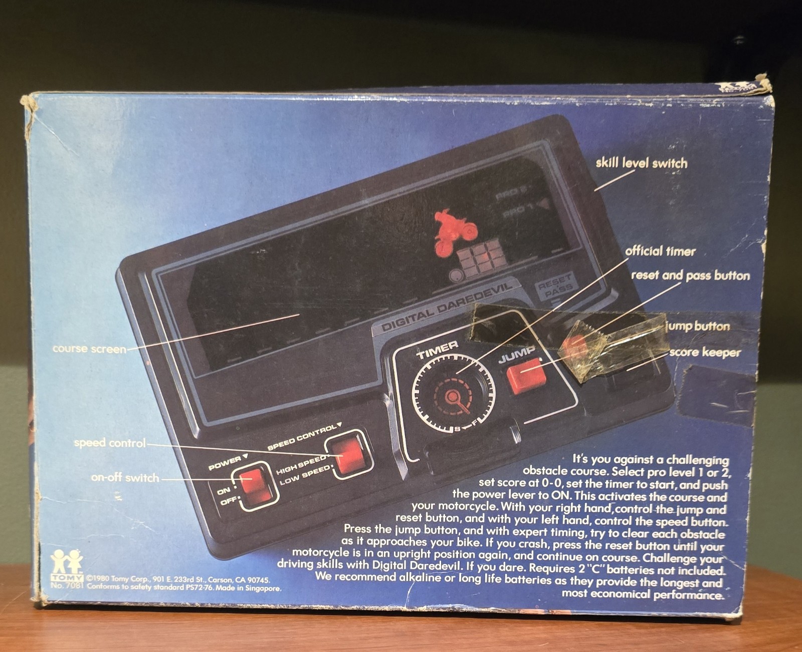 Tomy🏍️Digital Daredevil🏍️Vintage Handheld Video Game Motor Bike Racing – Works