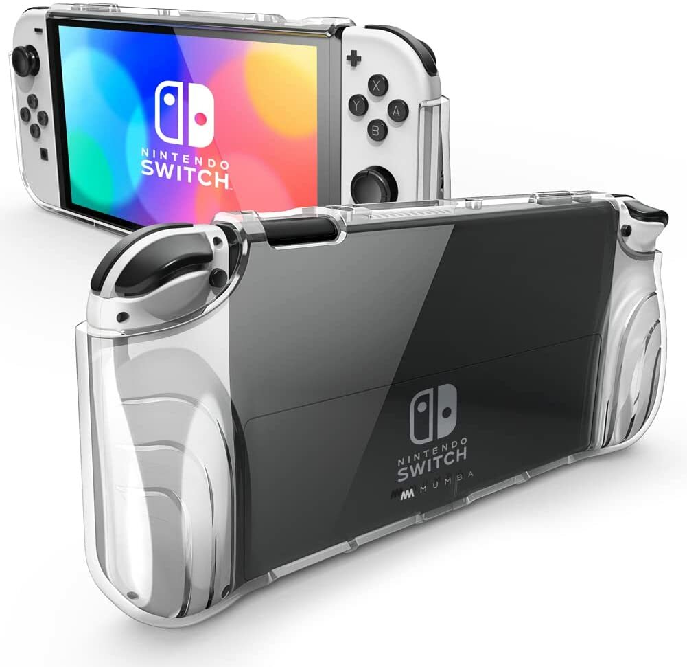For Nintendo Switch OLED Console Joy-Con 7.0″ Mumba Case Flexible TPU Grip Cover