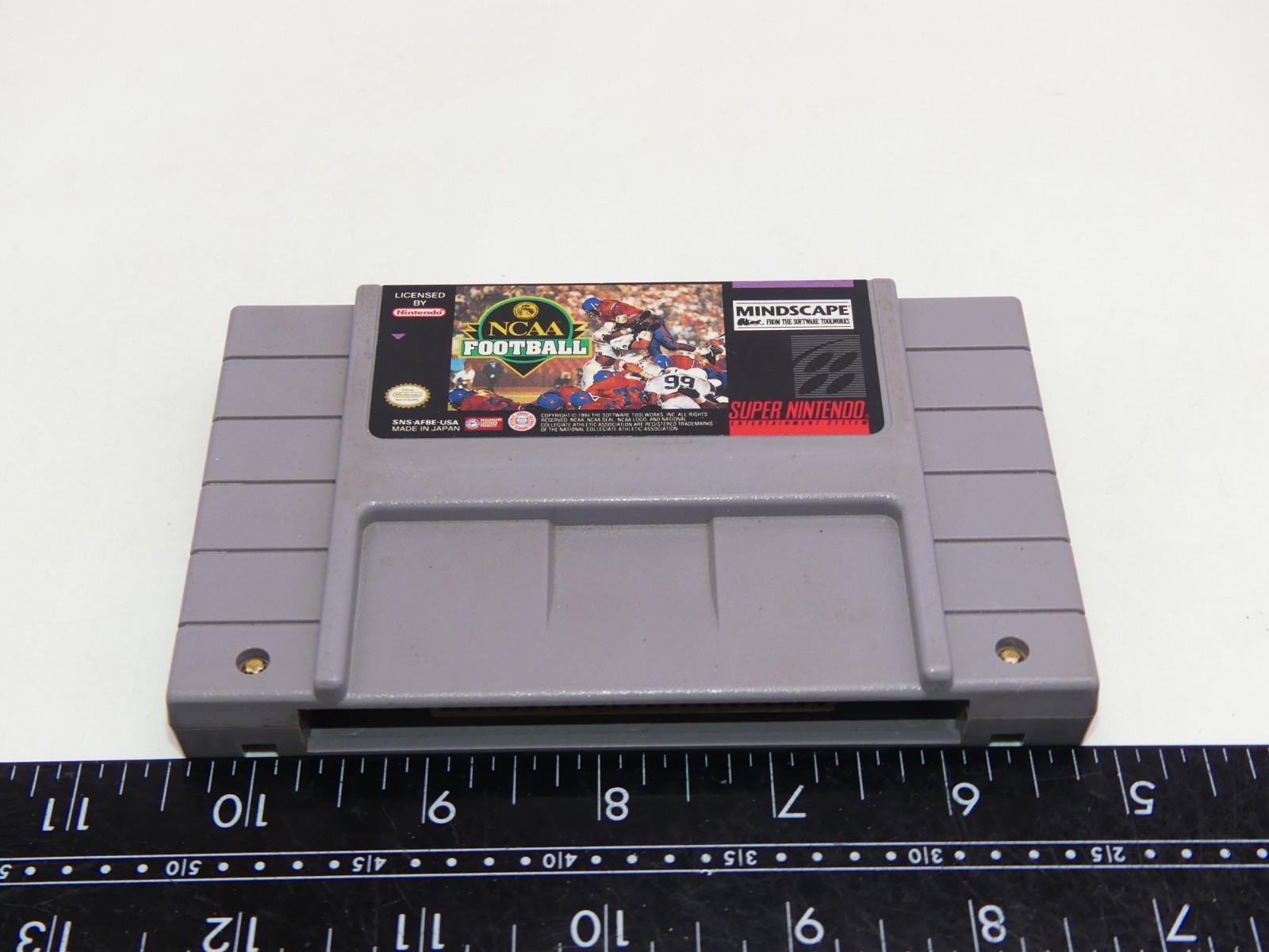 NCAA Football Super Nintendo Game Cartridge SNES College Tested 1994