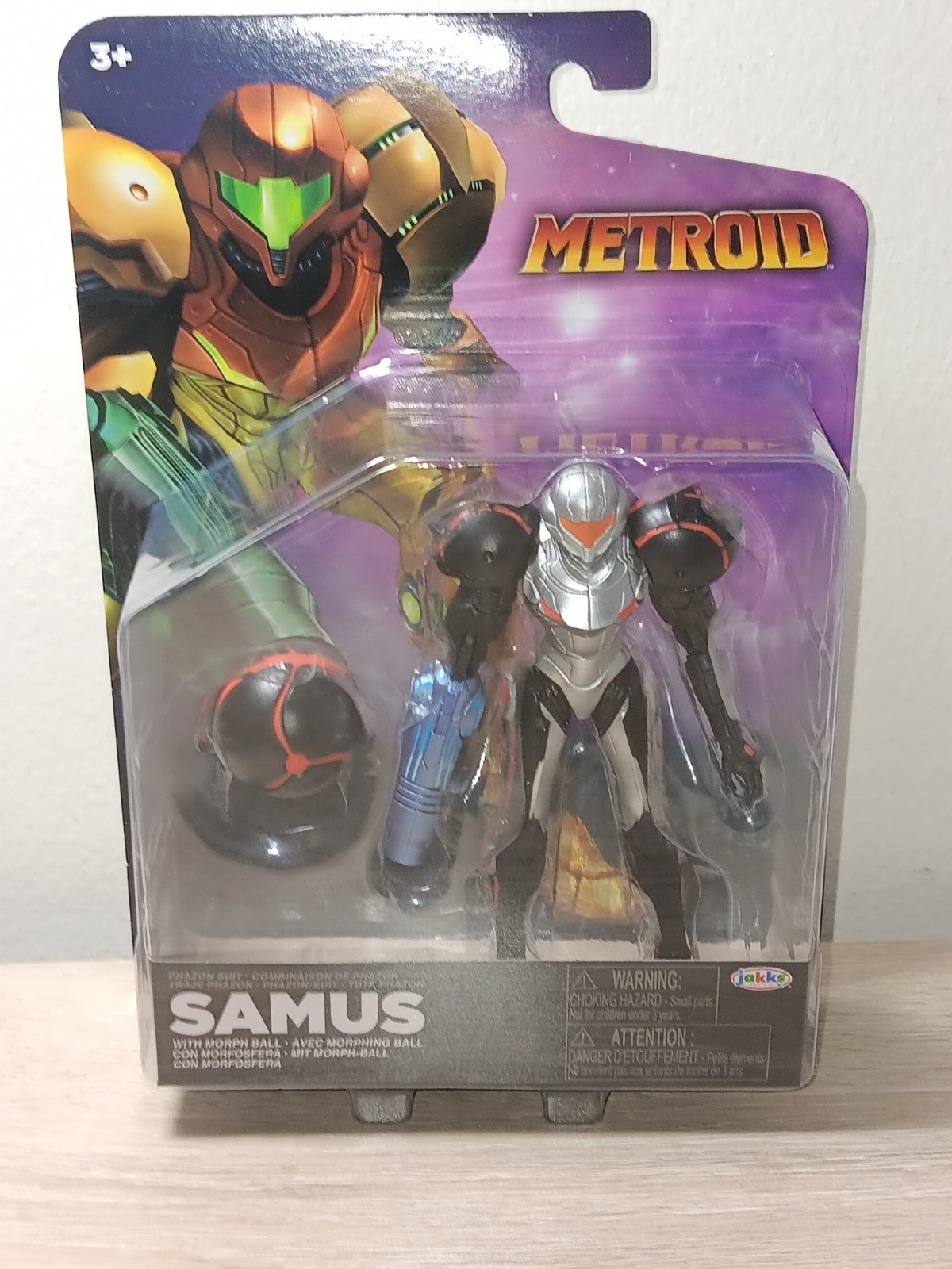 *FREE SHIP* 4″ PHAZON SUIT SAMUS + MORPH BALL Metroid Jakks Pacific Nintendo
