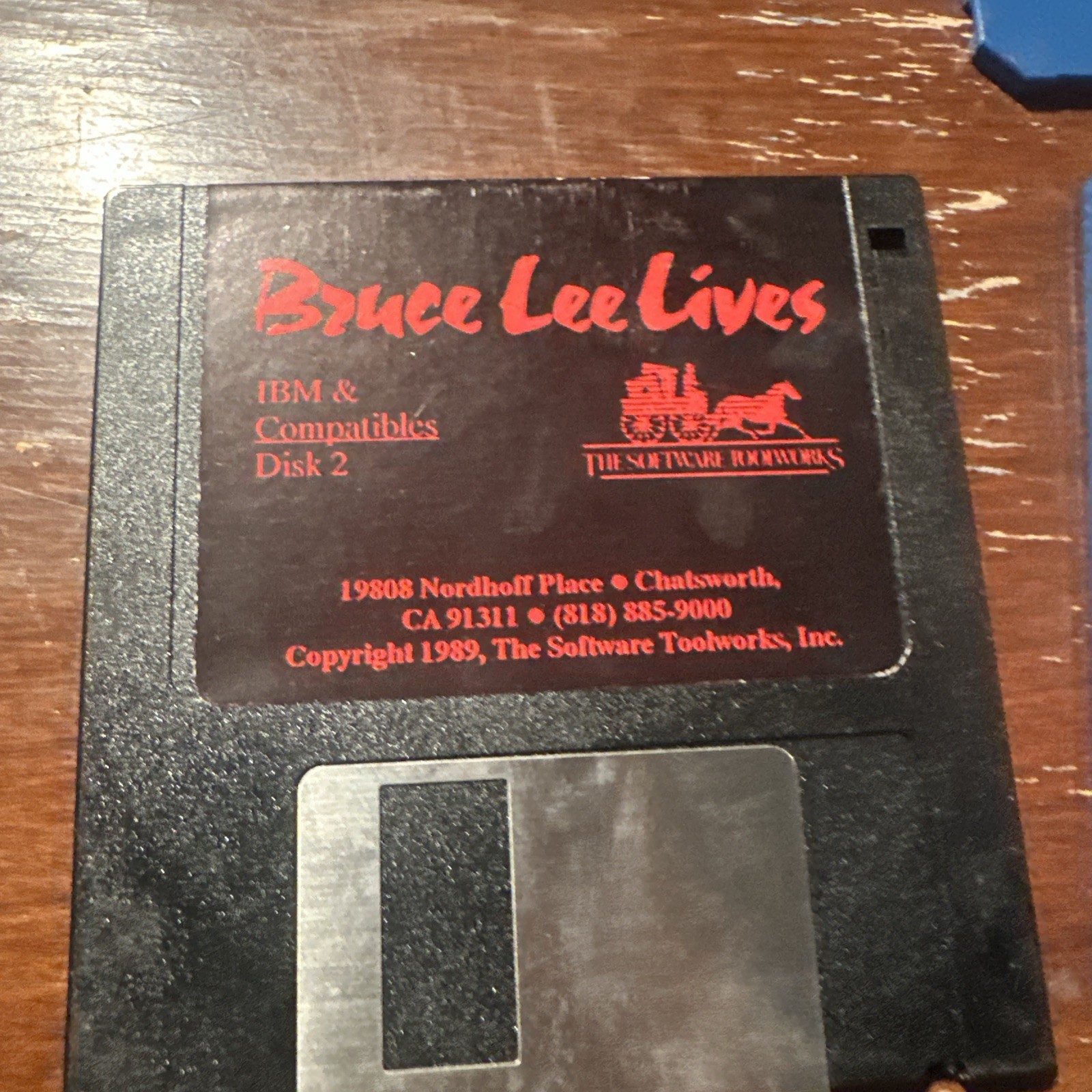 RARE Vintage 1989 Bruce Lee Lives IBM Big Box PC Game 3.5″ & 5.25″ Disk Complete