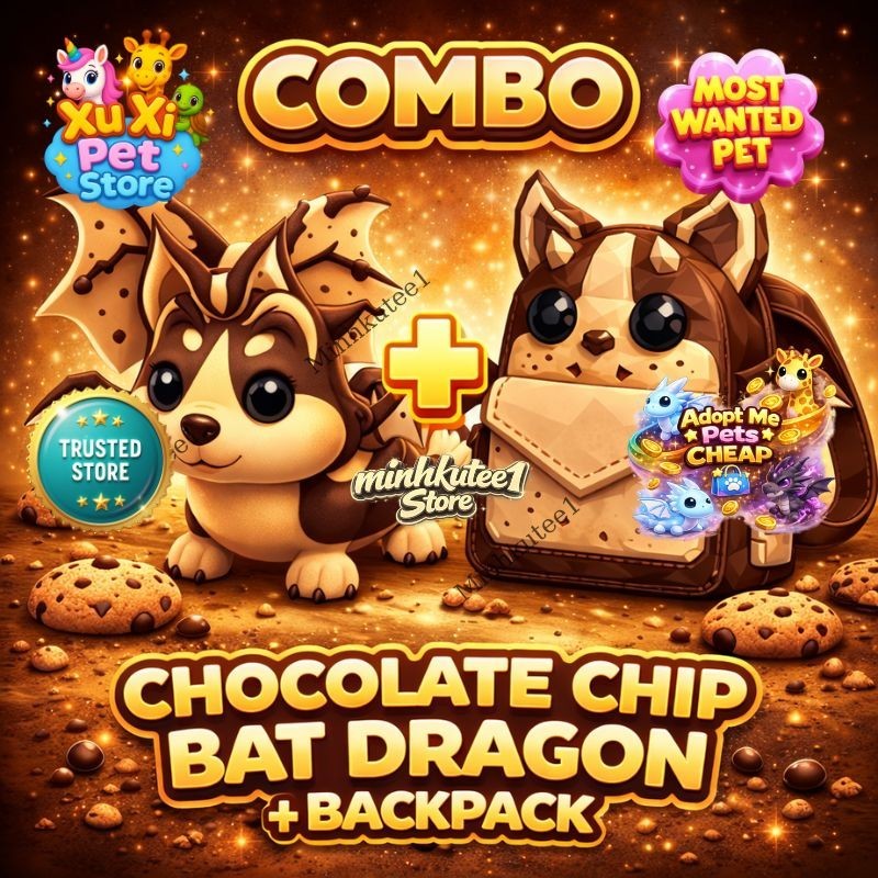✨ Chocolate Chip Bat Dragon + Backpack Combo |Cheap Price | Get Now | Adopt M3e