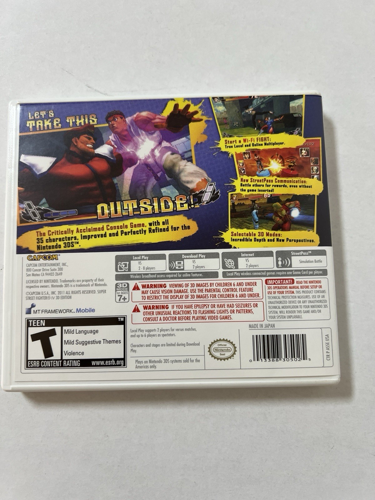 Super Street Fighter IV — 3D Edition (Nintendo 3DS, 2011)