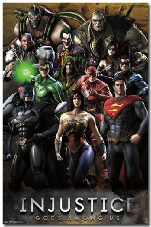 DC COMICS INJUSTICE VIDEO GAME POSTER 22×34 BATMAN SUPERMAN FREE SHIPPING