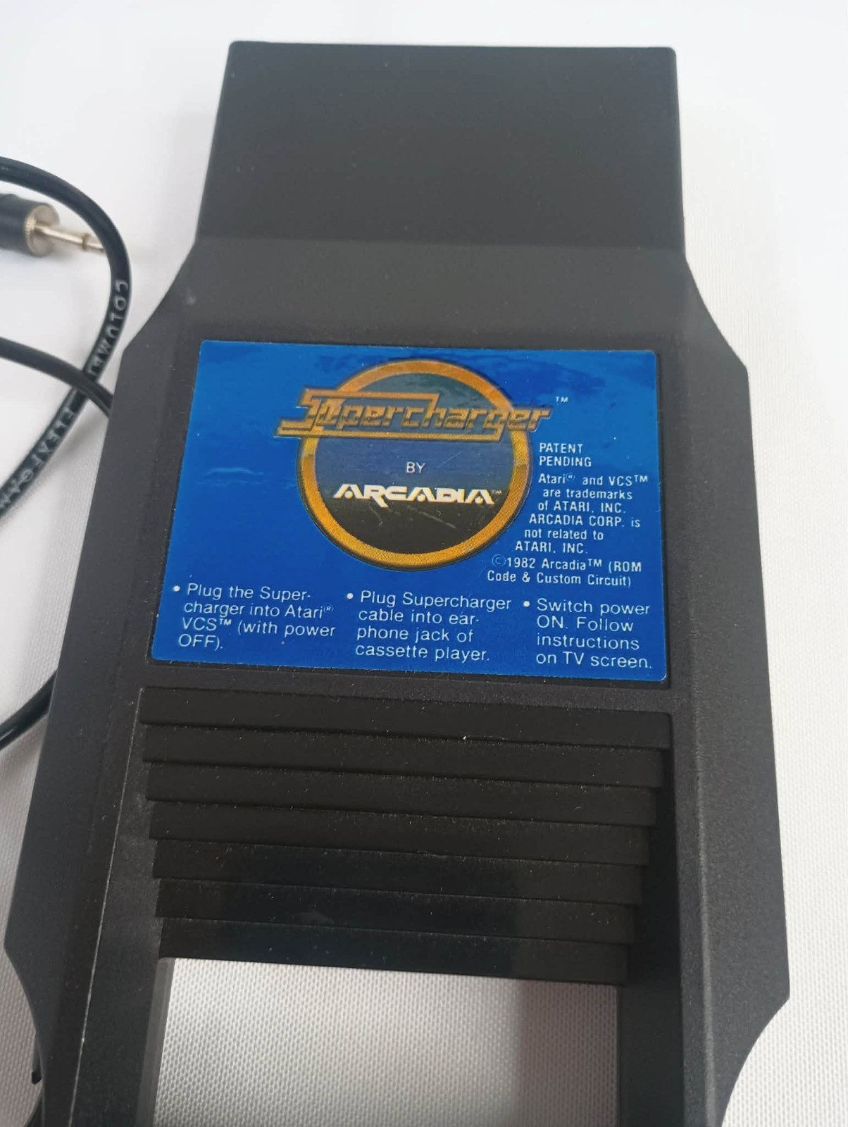 SUPERCHARGER by Arcadia ATARI 2600 Cartridge Only ADAPTER Cassette VCS 1982