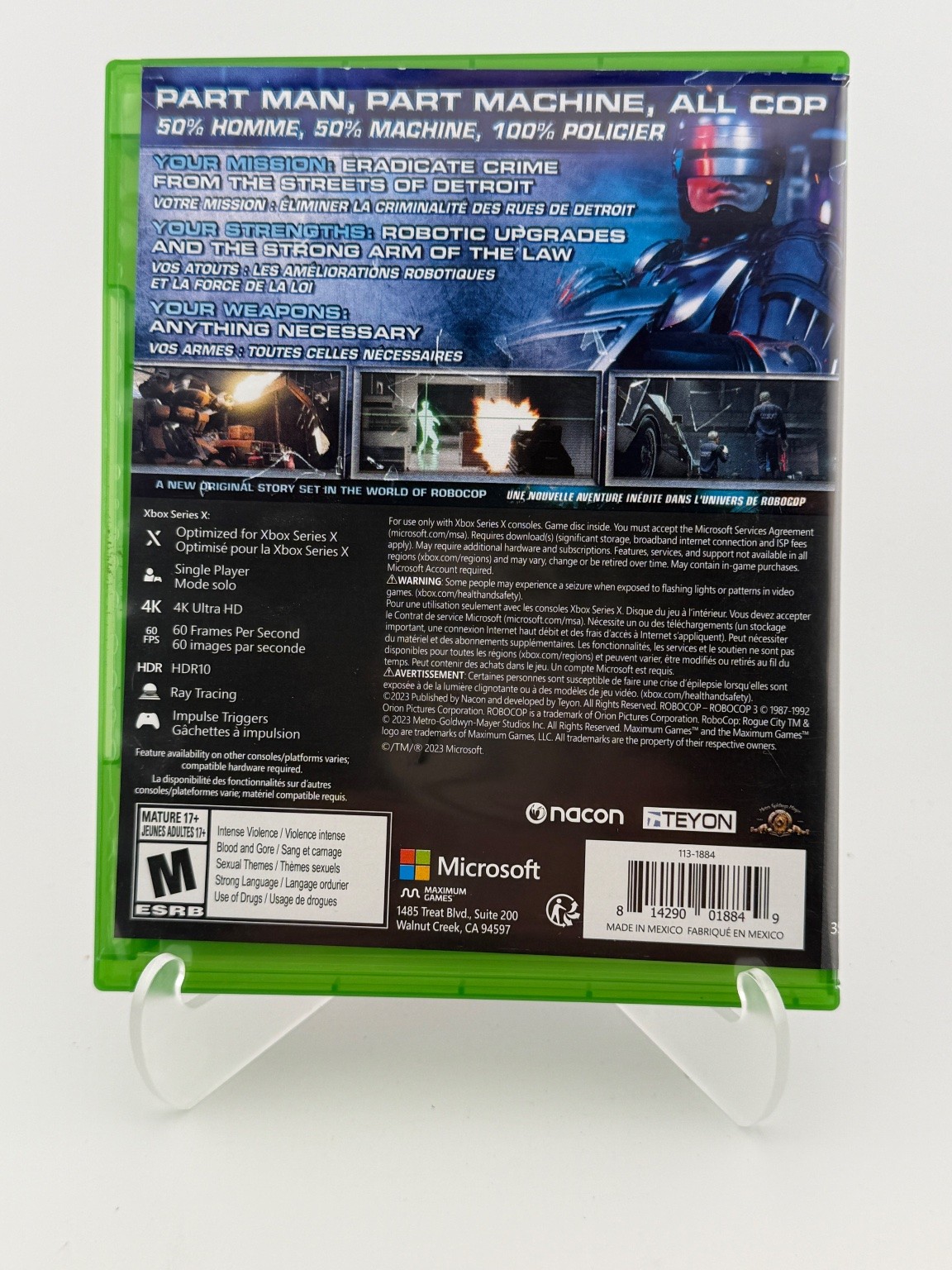 RoboCop Rogue City Xbox Series X Video Game Single Player 4K UHD Ray Tracing