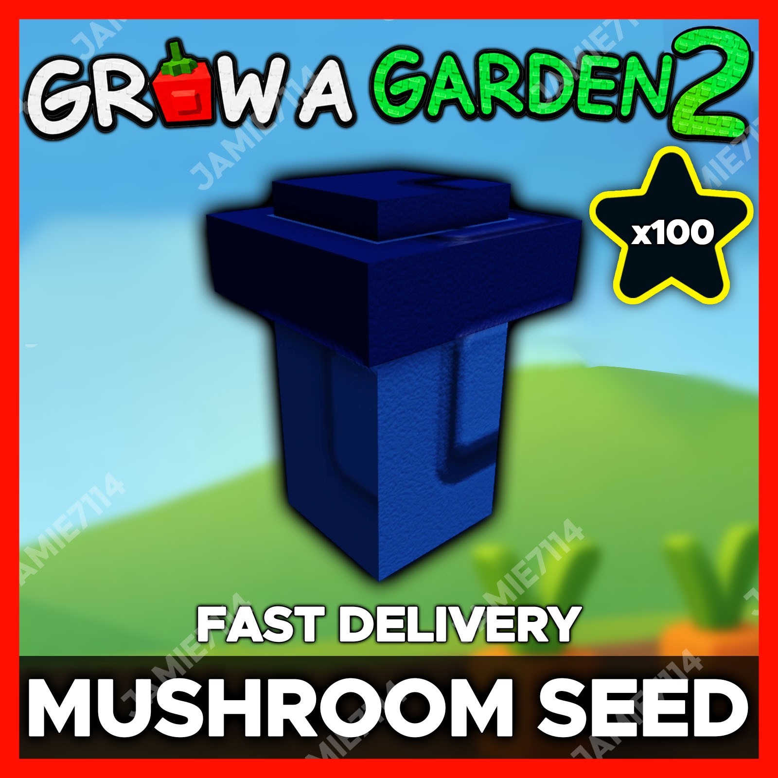 🪴Grow a Garden 2 | Mushroom Seed x100 | GAG2 Fast & Easy