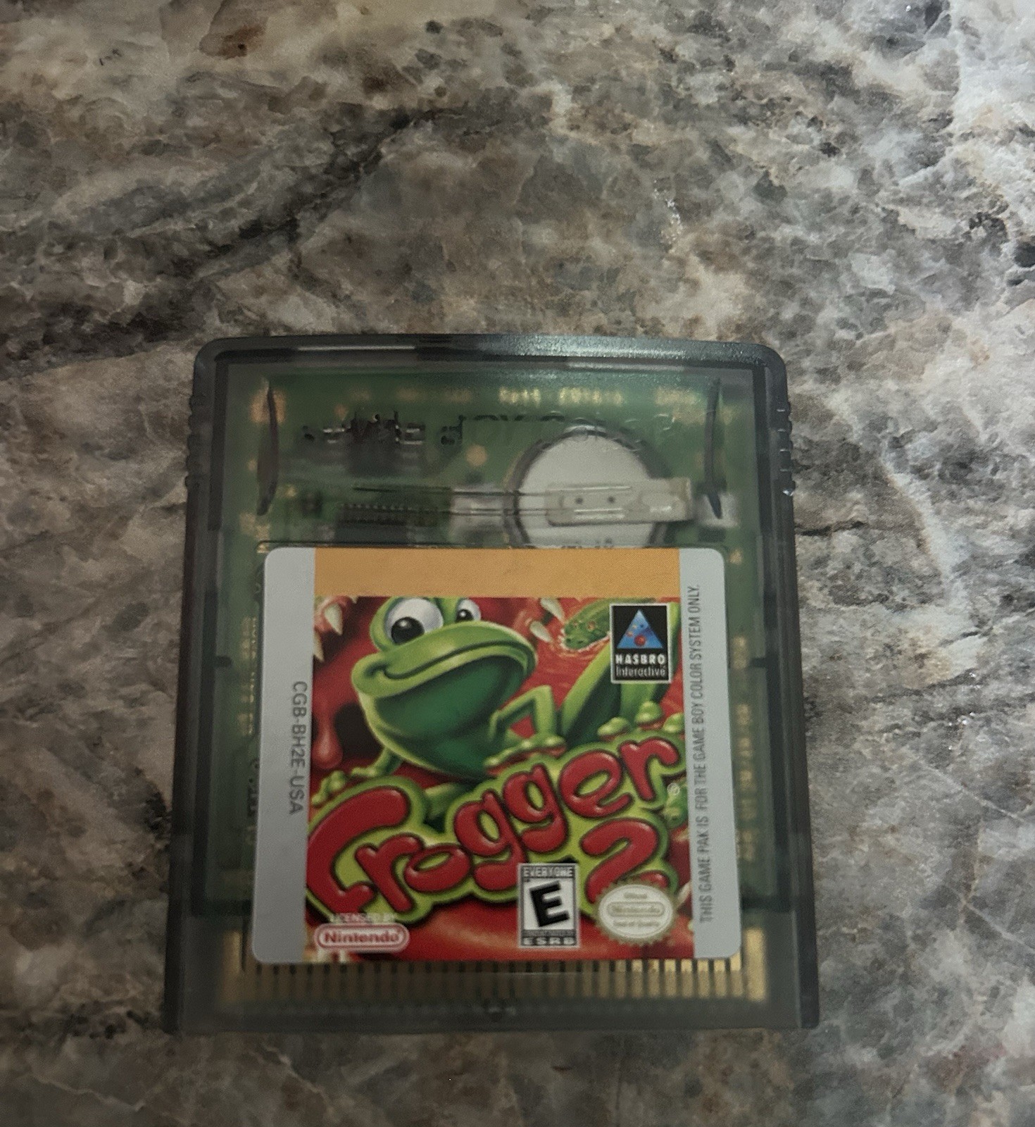Nintendo Game Boy Color Handheld System Red CGB-001 w/ Frogger Cartridge