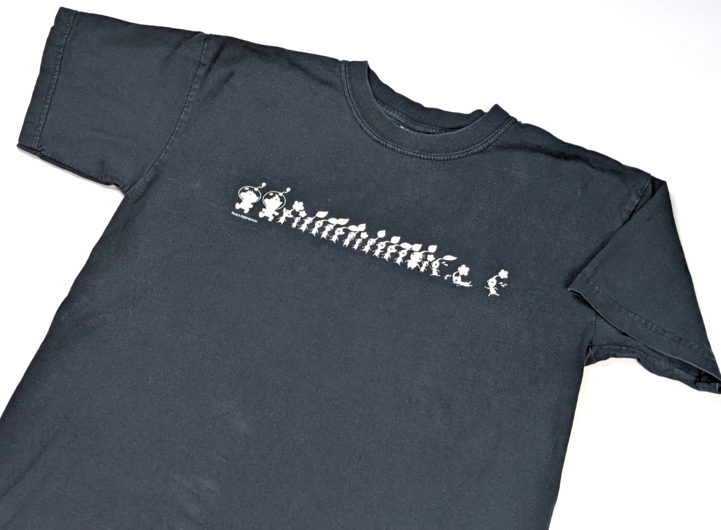 Vintage Pikmin 2 Nintendo Promo T-Shirt Youth Large Black 2004 Olimar Louie Rare