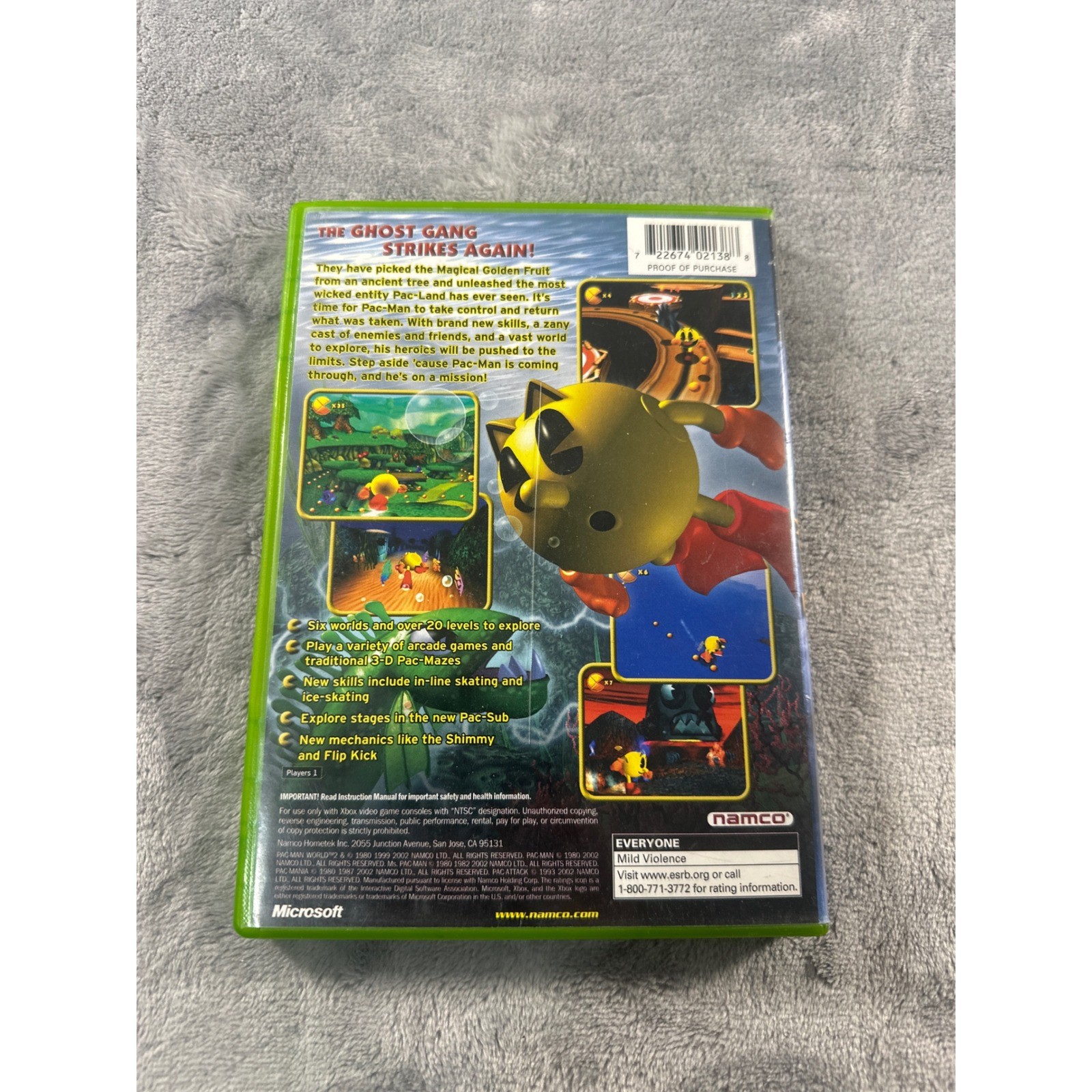 Pac-Man World 2 Microsoft Xbox Original 2002 Namco 3D Platformer Video Game