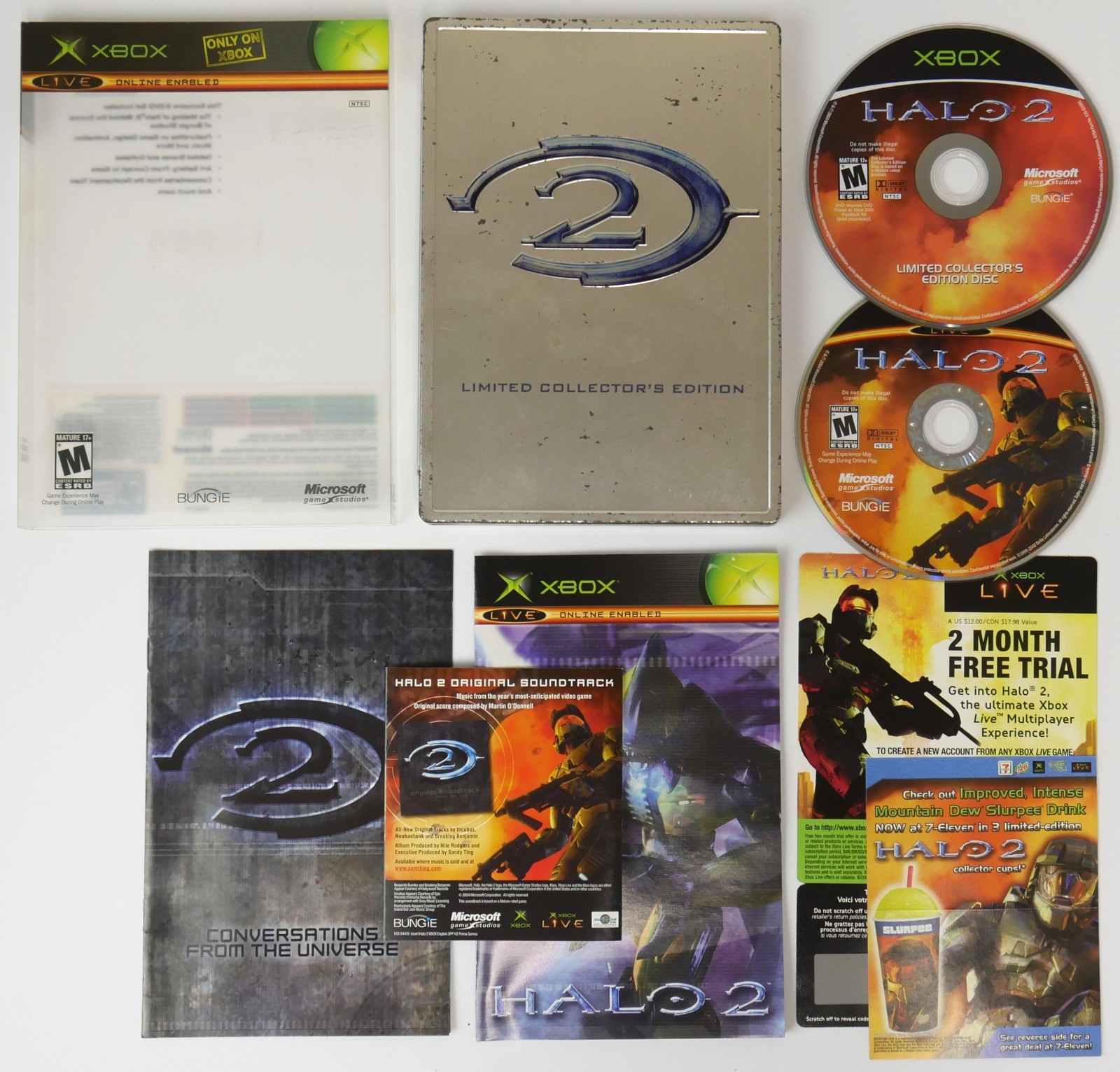 Halo 2: Limited Collector’s Edition Steelbook (OG Microsoft Xbox, 2004) COMPLETE