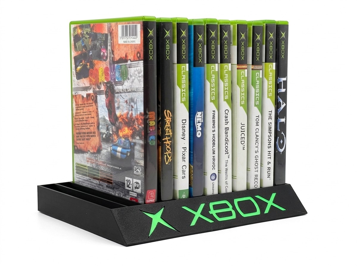 3D Printed Xbox Game Display Stand – Holds 12 Games Multiple Color Option