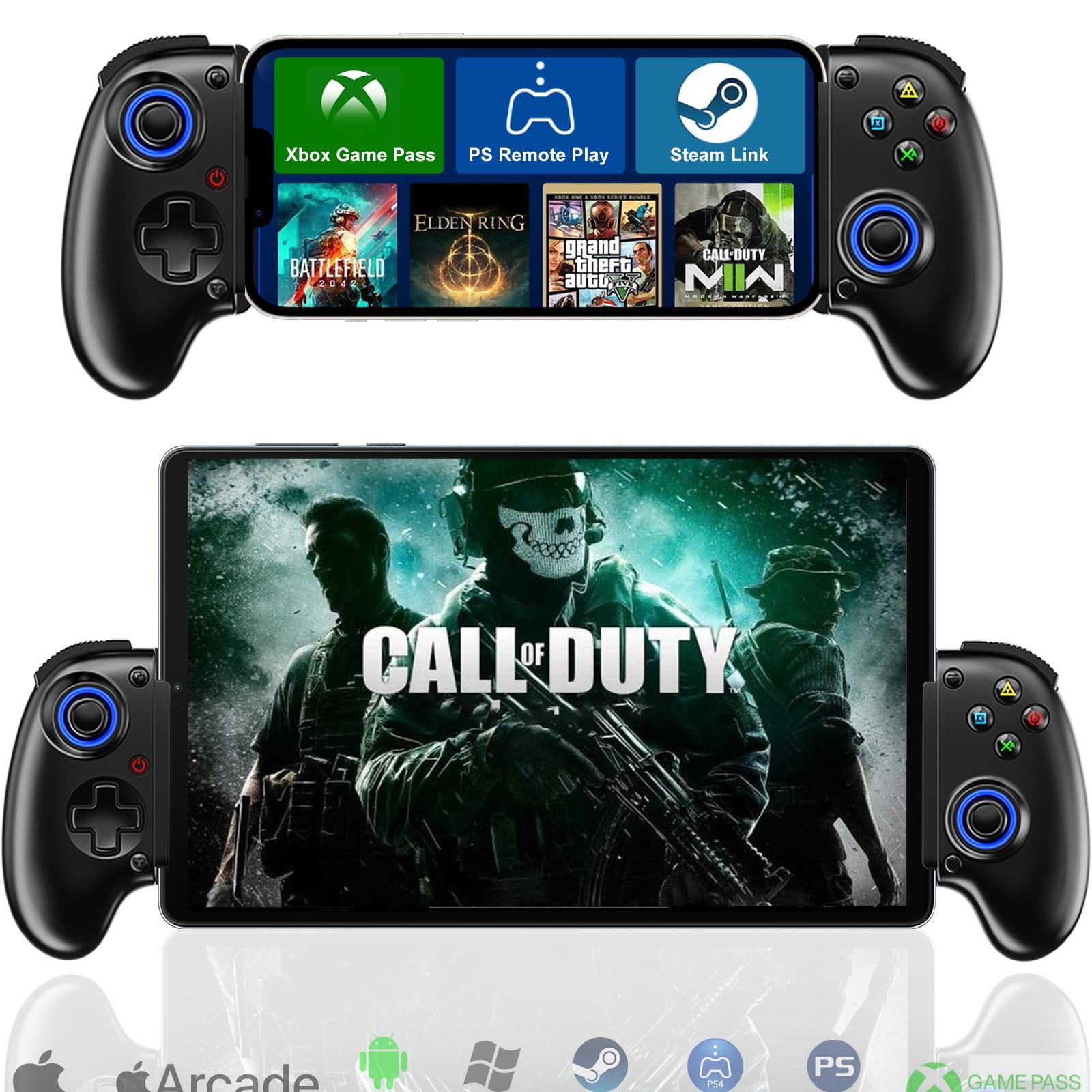 Megadream Mobile Gaming Controller for iPhone/Android – iPad/Tablet – Cloud G…