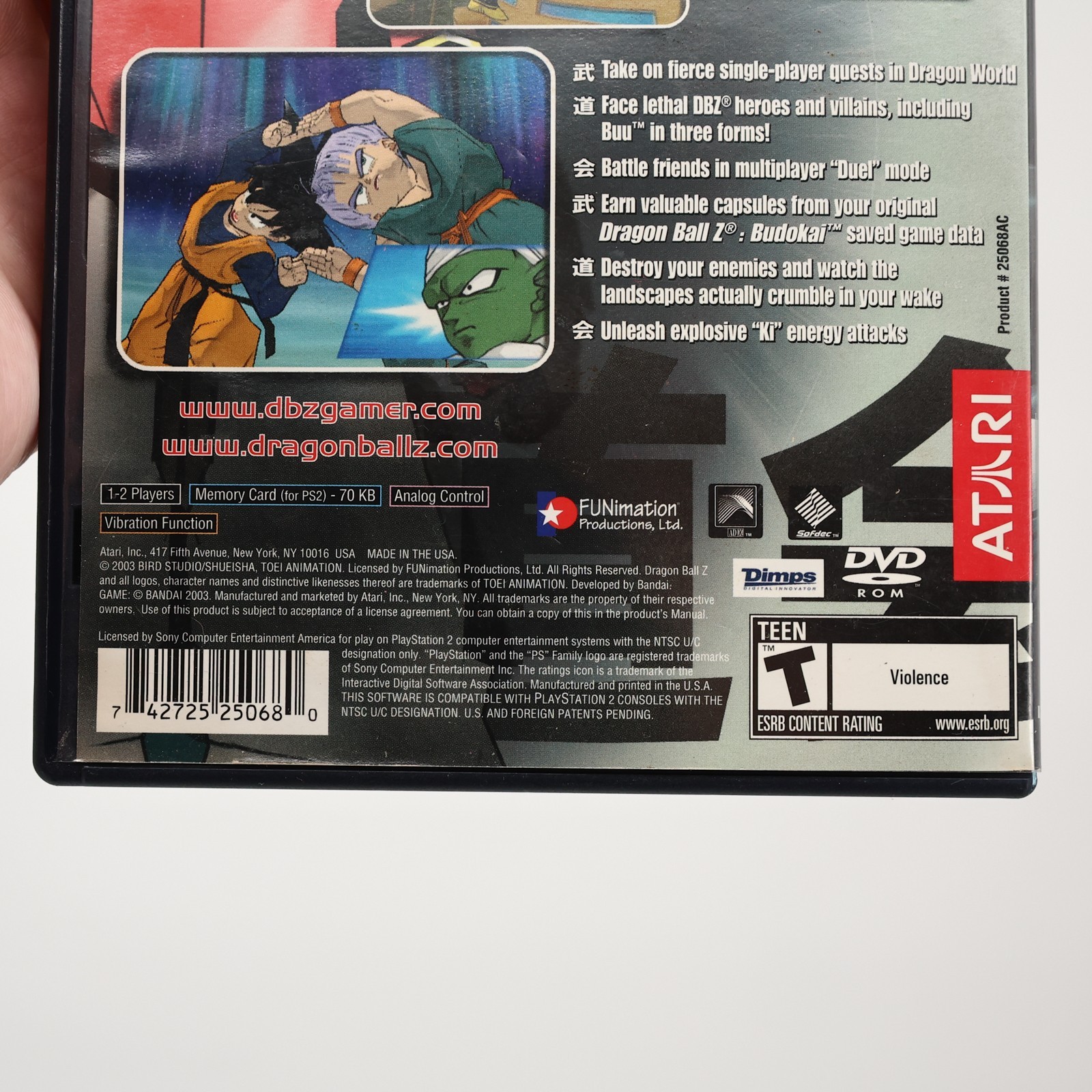 PlayStation 2 Dragon Ball Z Budokai 2 Video Game