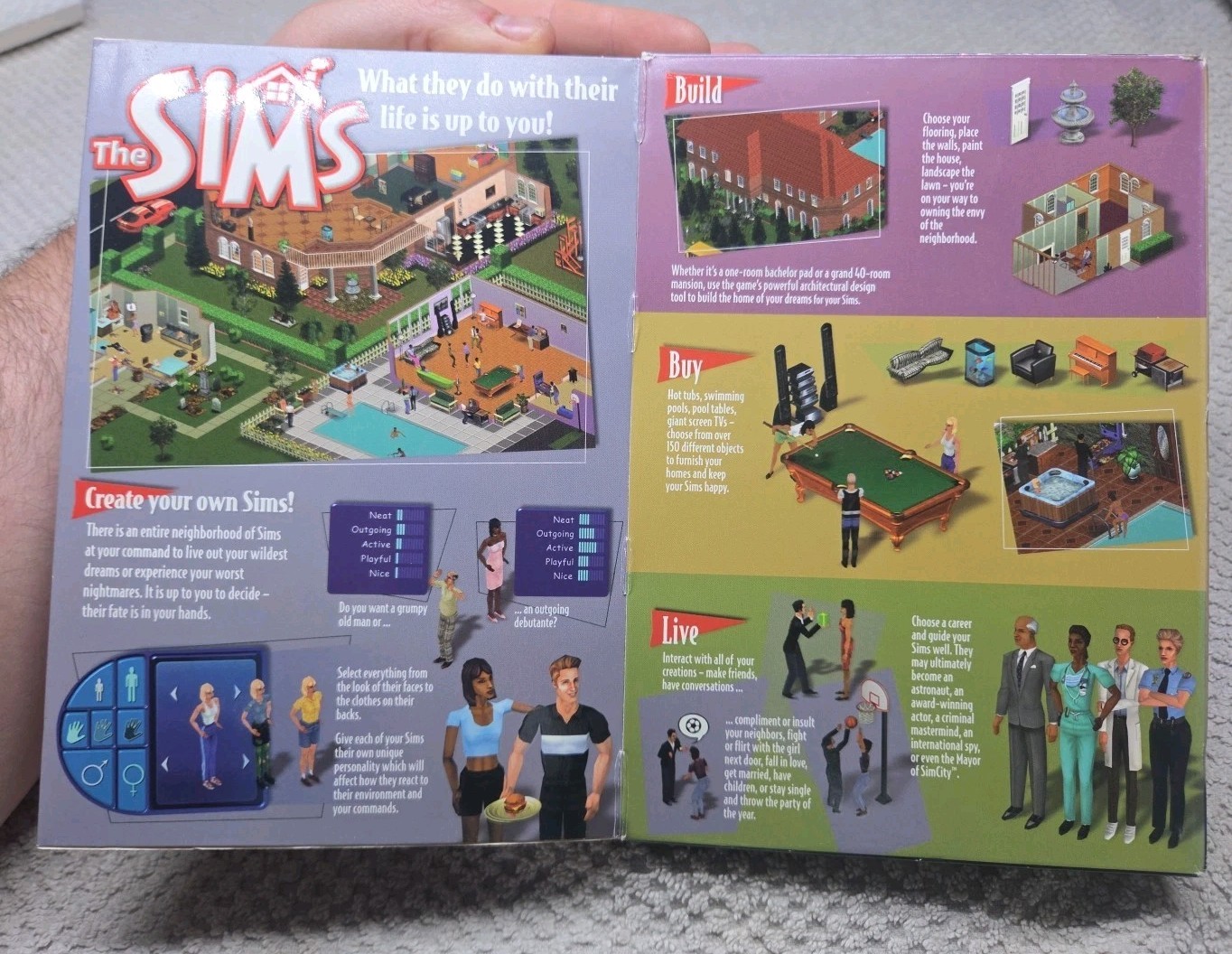CIB The Sims The People Simulator Big Box PC 2000 w/ Manual, Inserts and Mailer