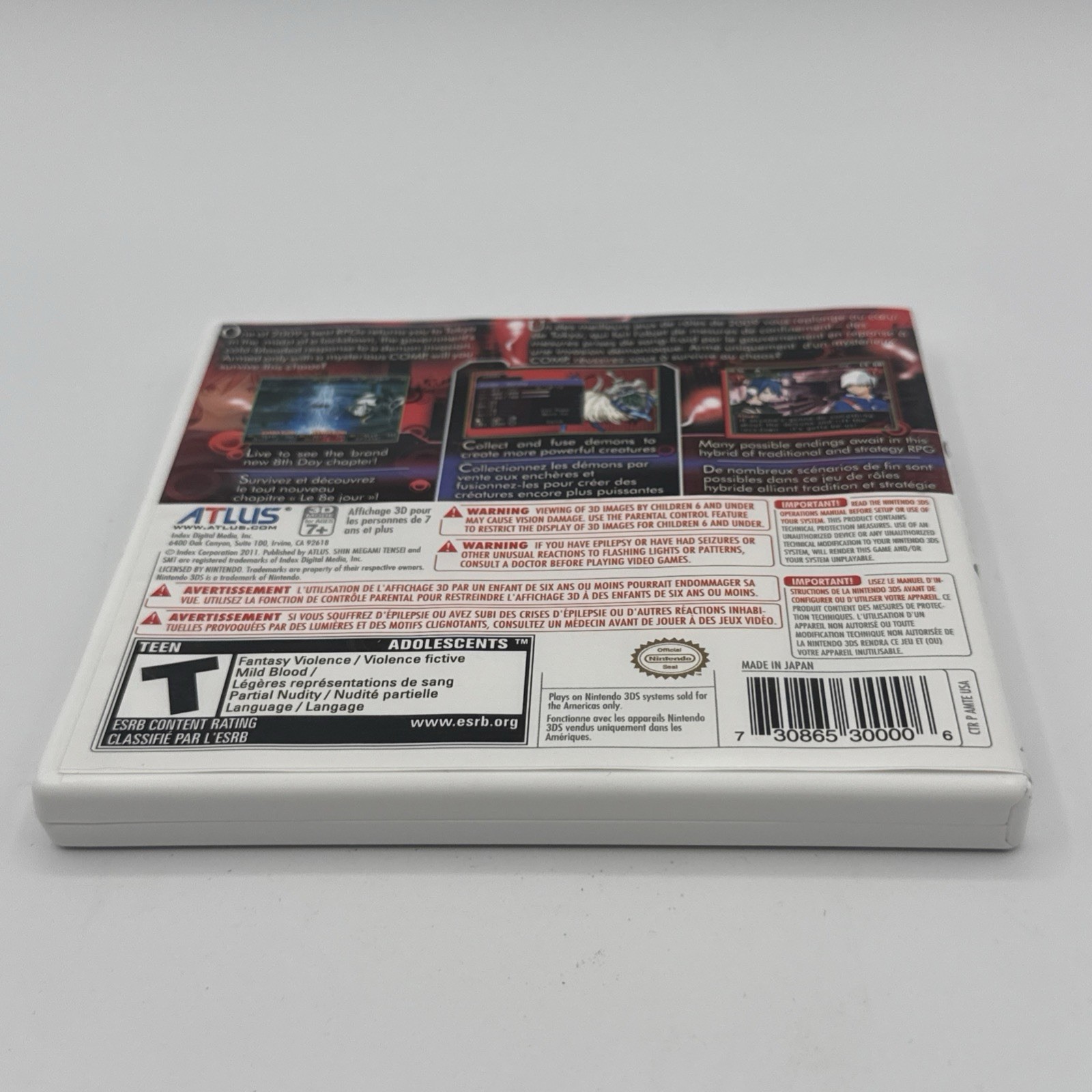 Shin Megami Tensei: Devil Survivor Overclocked 3DS, NO MANUAL Very Clean Tested