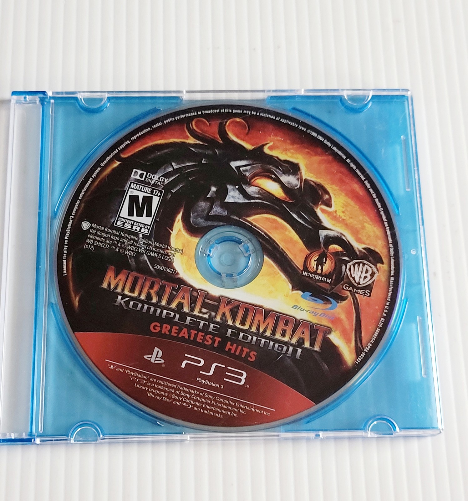 Mortal Kombat Komplete Edition Sony PlayStation 3 PS3 Greatest Hits Disc Only