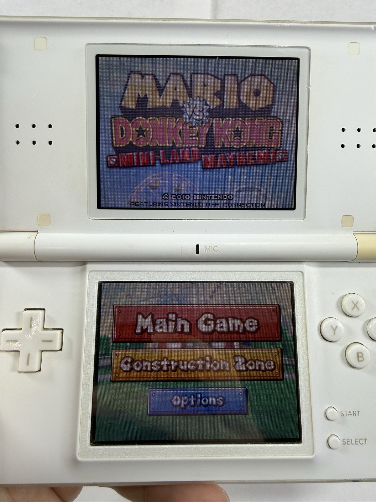 Nintendo DS Lite White Handheld System Only TESTED! *Rough Shape*