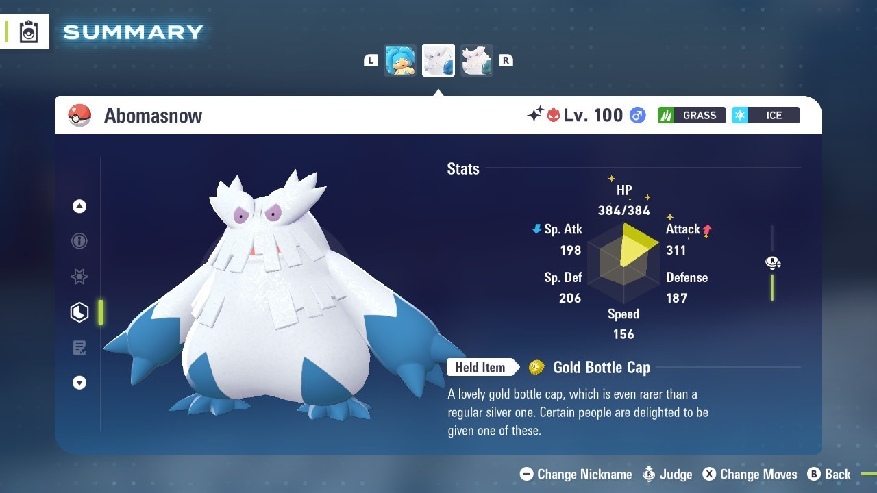 Pokémon Legends: Z-A Shiny Abomasnow 6iv ✨Max EV✨ALPHA