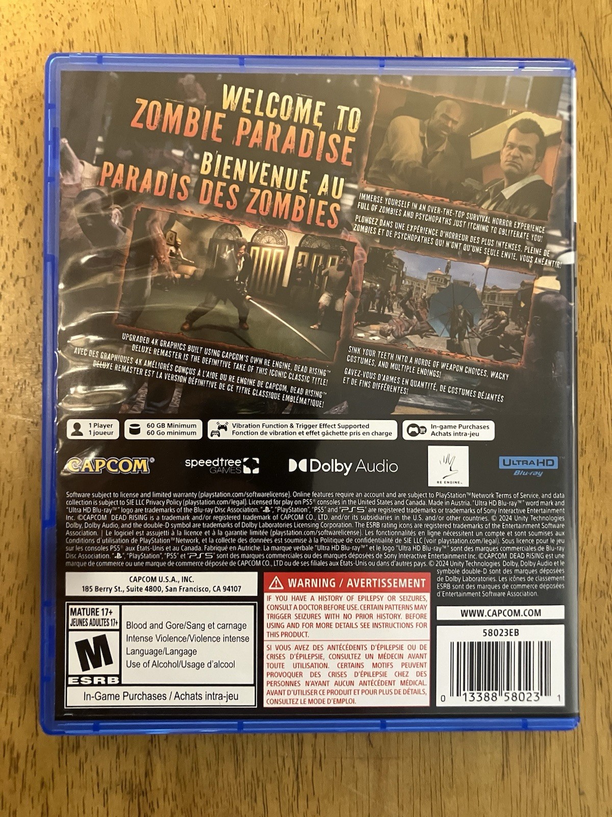 Dead Rising Deluxe Remaster PS5 2024 M Survival Horror NTSC-U/C