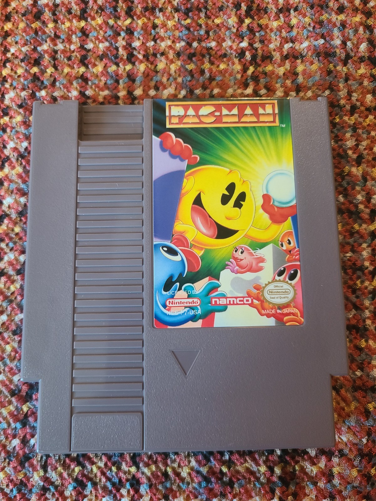 Pac Man Nes Namco Cib w/ reg card Authentic Tested Working Nintendo