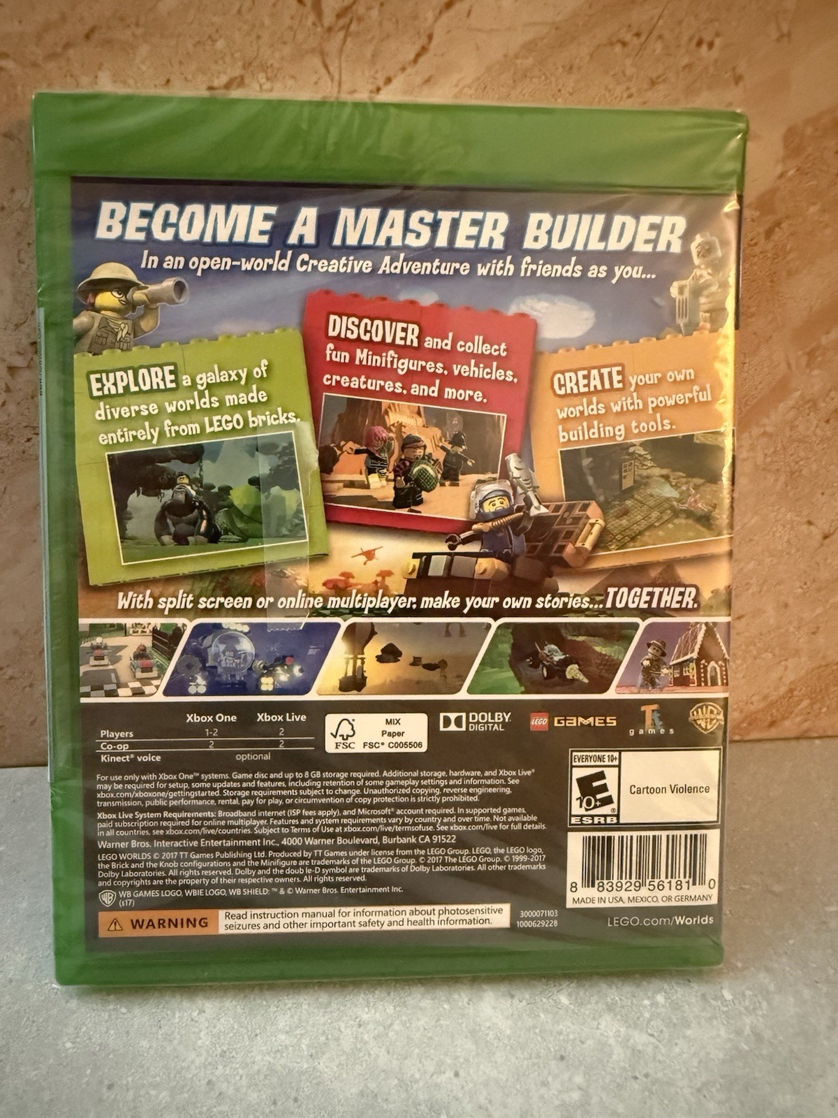 Warner Bros. Games LEGO Worlds Xbox One 2017 Action Adventure E10+ Multiplayer