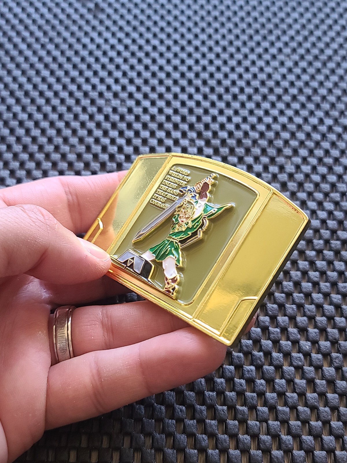Legend of Zelda Ocarina of Time Challenge Coin Medal Nintendo 64 Promo US NAVY G