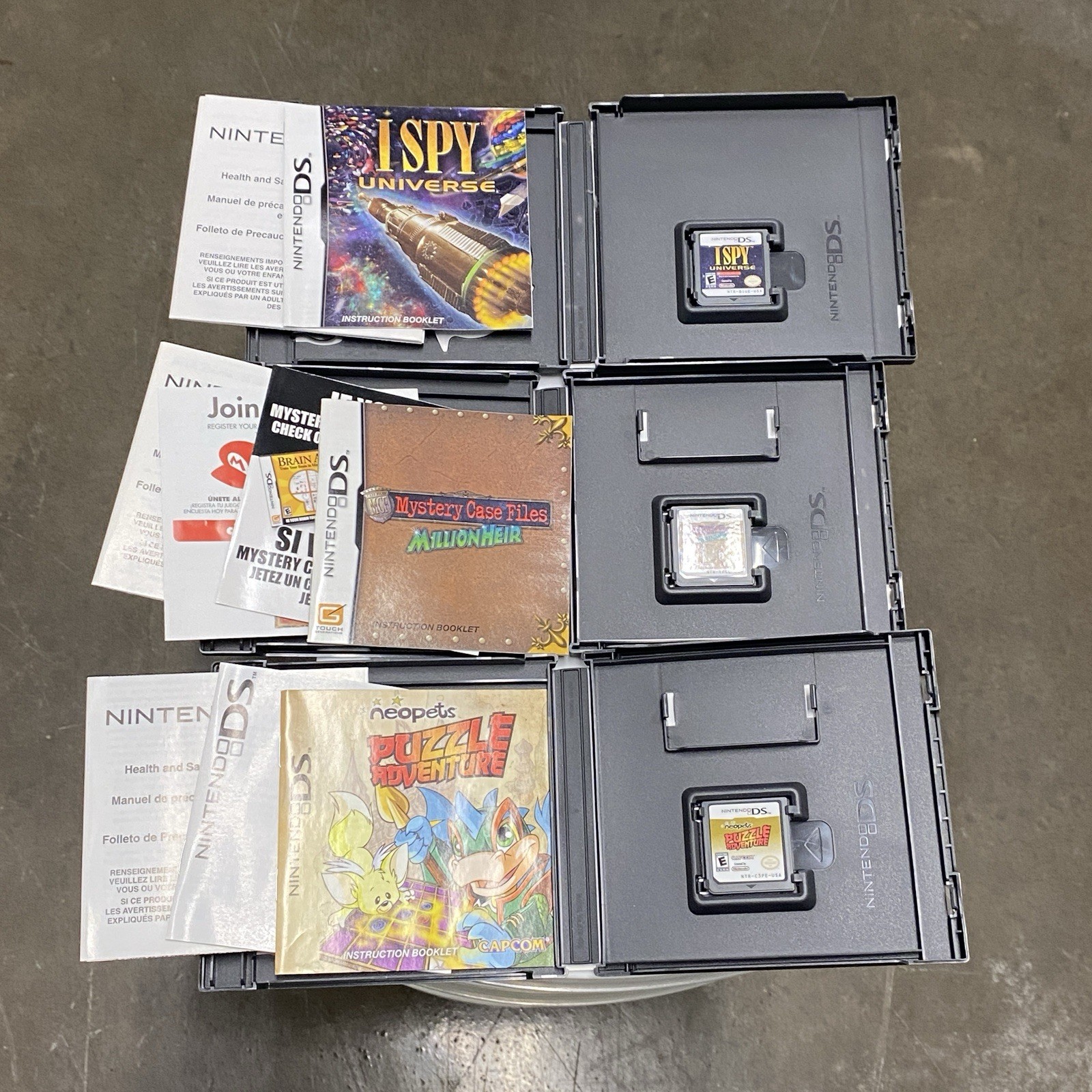 Nintendo DS 24 Game Lot 9 New Sealed & 15 CIB Tested Brain Age Puzzle Jeopardy +