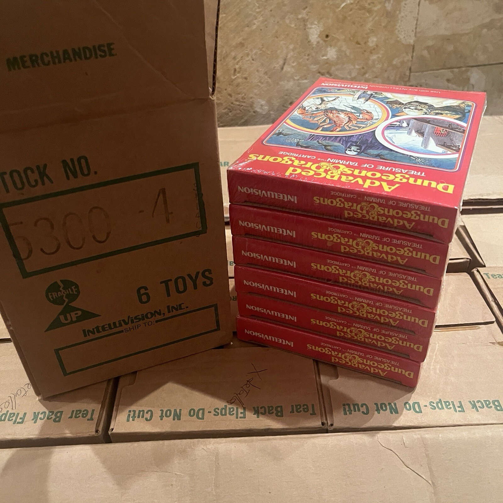 Advanced Dungeon&Dragon Treasure Tarmin Intellivision Factory Box 6 Sealed Games