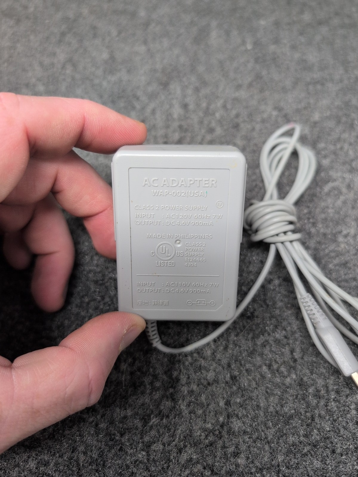 ⭐️⭐️⭐️⭐️⭐️ Nintendo WAP-002(USA) 4.6v 900mA Authentic OEM AC Power Adapter