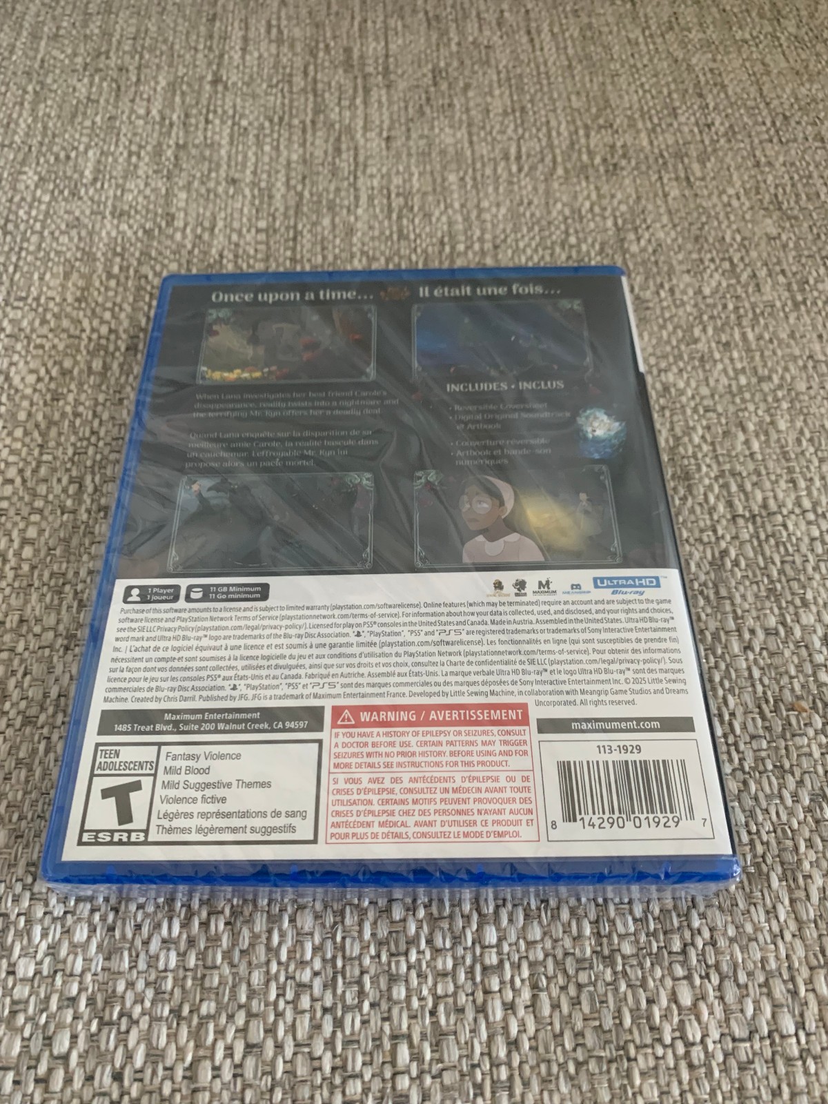 Bye Sweet Carole PS5 ESRB PlayStation 5 New Sealed