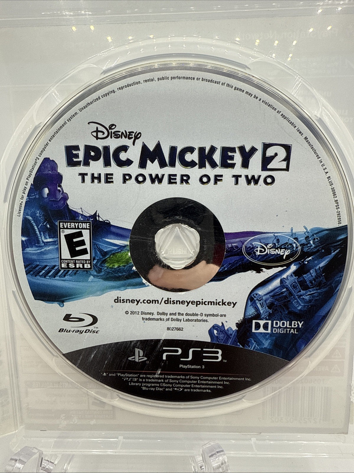 Disney Epic Mickey 2: The Power of Two (PlayStation 3 PS3 2012) No Manual